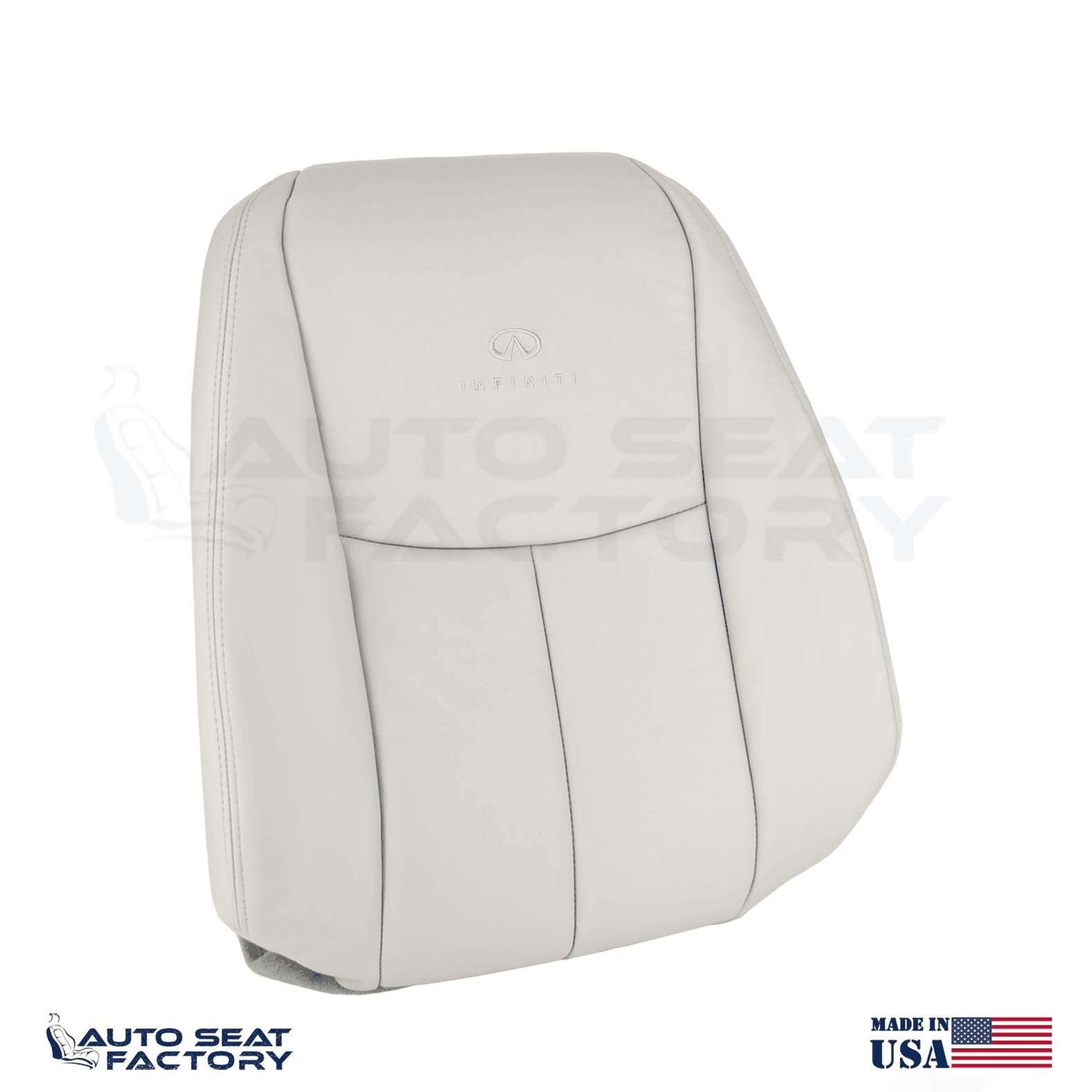Replacement 2014 - 2020 Fits Infiniti Q50 Driver Top Gray Vinyl SOLID Seat Cover