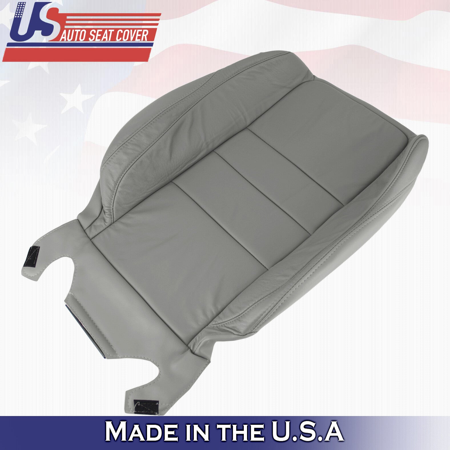 2008 to 2012 For Honda Accord Sedan 2x Top & 2x Bottom Leather Seat Covers Gray
