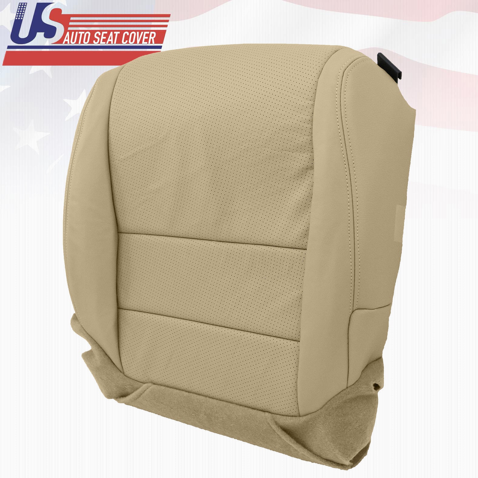 Fits 2005 Acura TL Driver Bottom Replacement Seat Cover Perforated Leather Tan