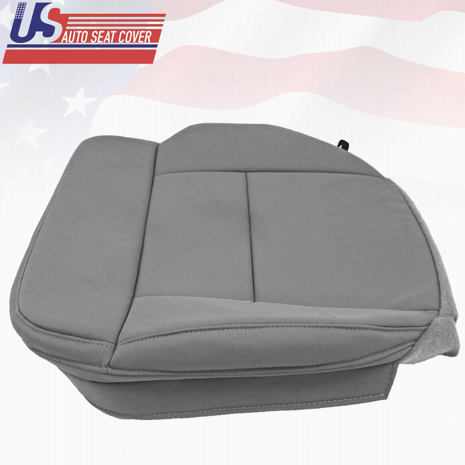 2004 Ford F150 Lariat Driver Side Bottom Replacement Cloth Seat Cover FLINT GRAY