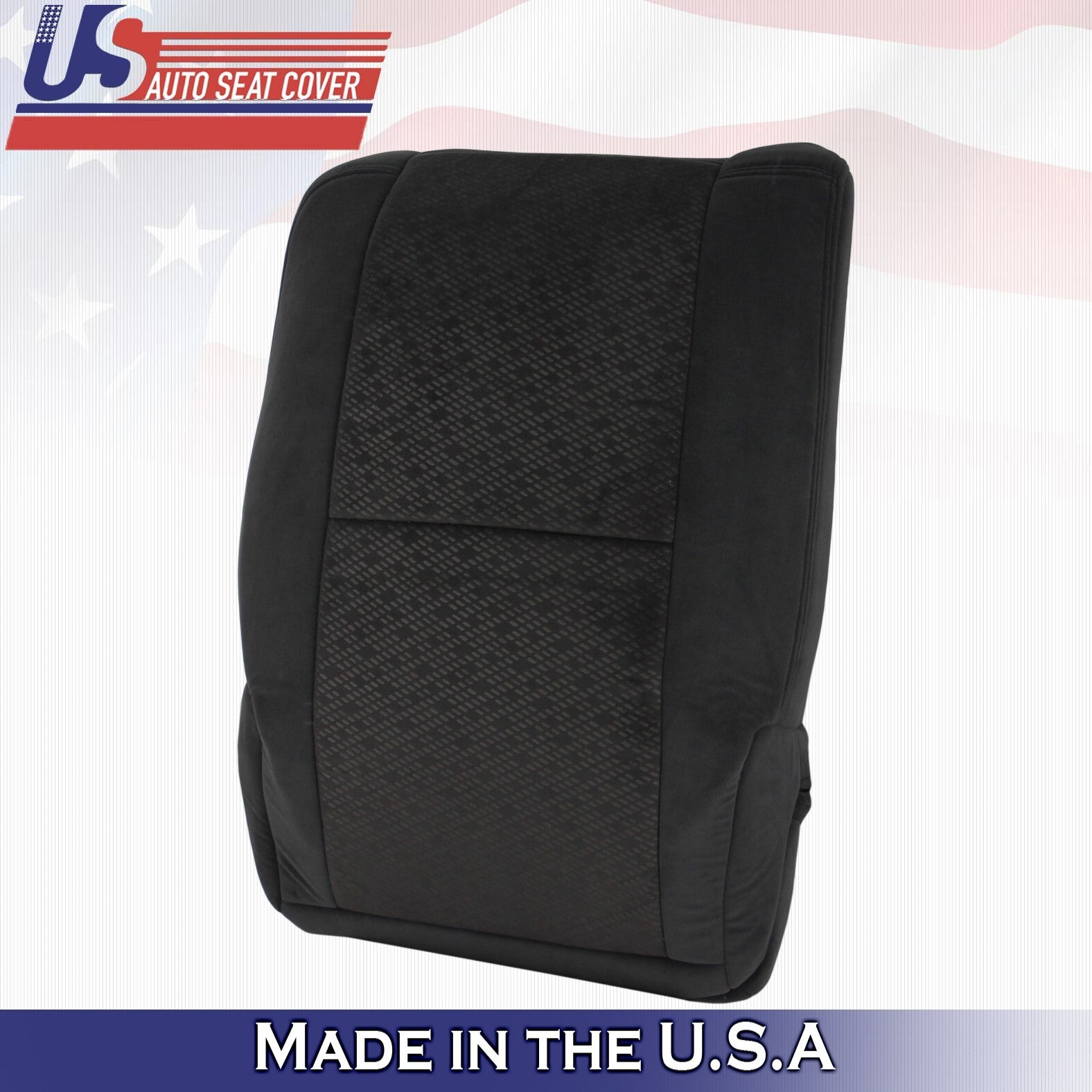 2007 For GMC Sierra 1500 2500 3500 Rear Passenger Side Top Cloth Seat Cover BLK