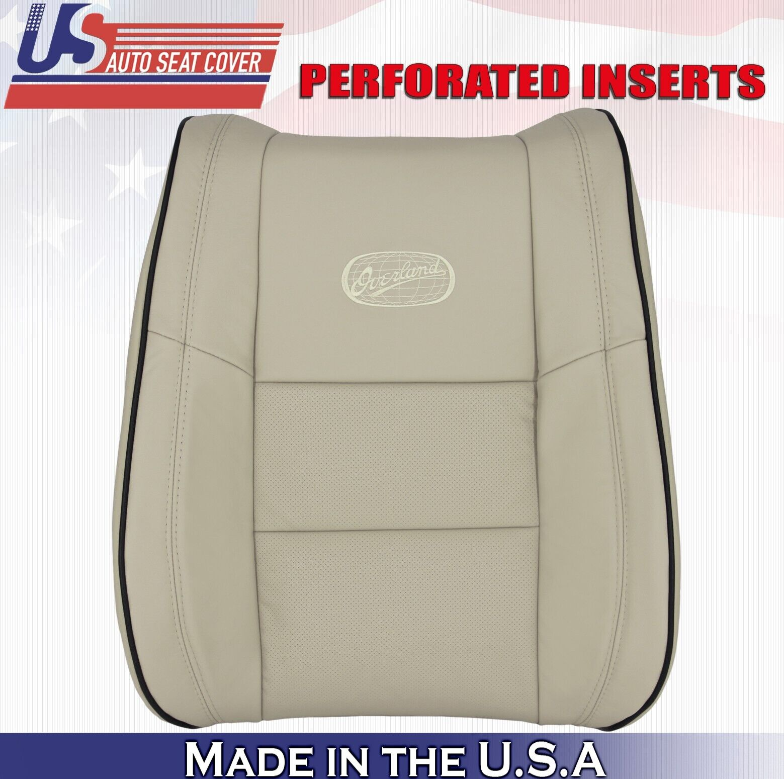2013 2014 For Jeep Grand Cherokee OVERLAND Front Driver Top Leather Cover Tan