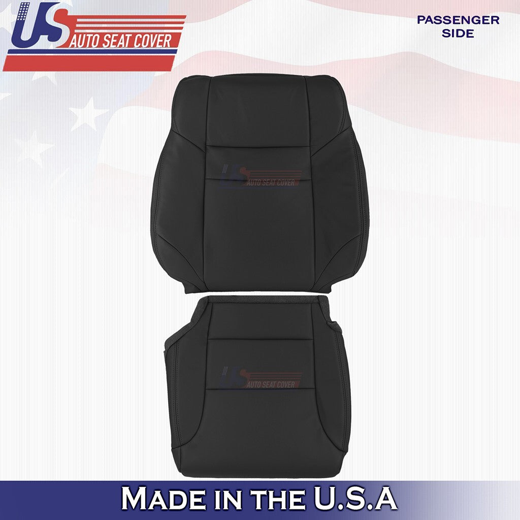 2012 to 2016 For Honda CR-V Front Passenger Bottom & Top Leather Seat Covers BLK