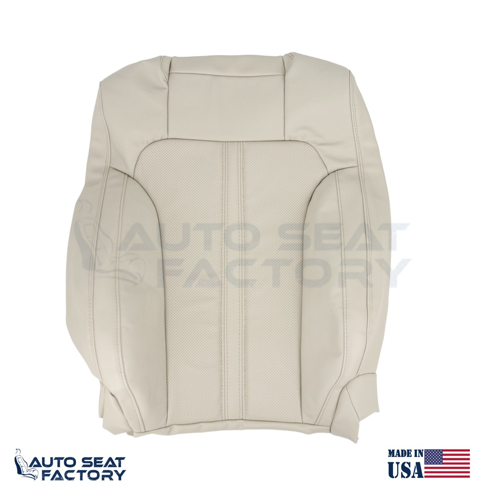 Fits 2009 - 2012 Lincoln MKS Driver Cashmere Vinyl Seat Cover, Perforated 2PCS