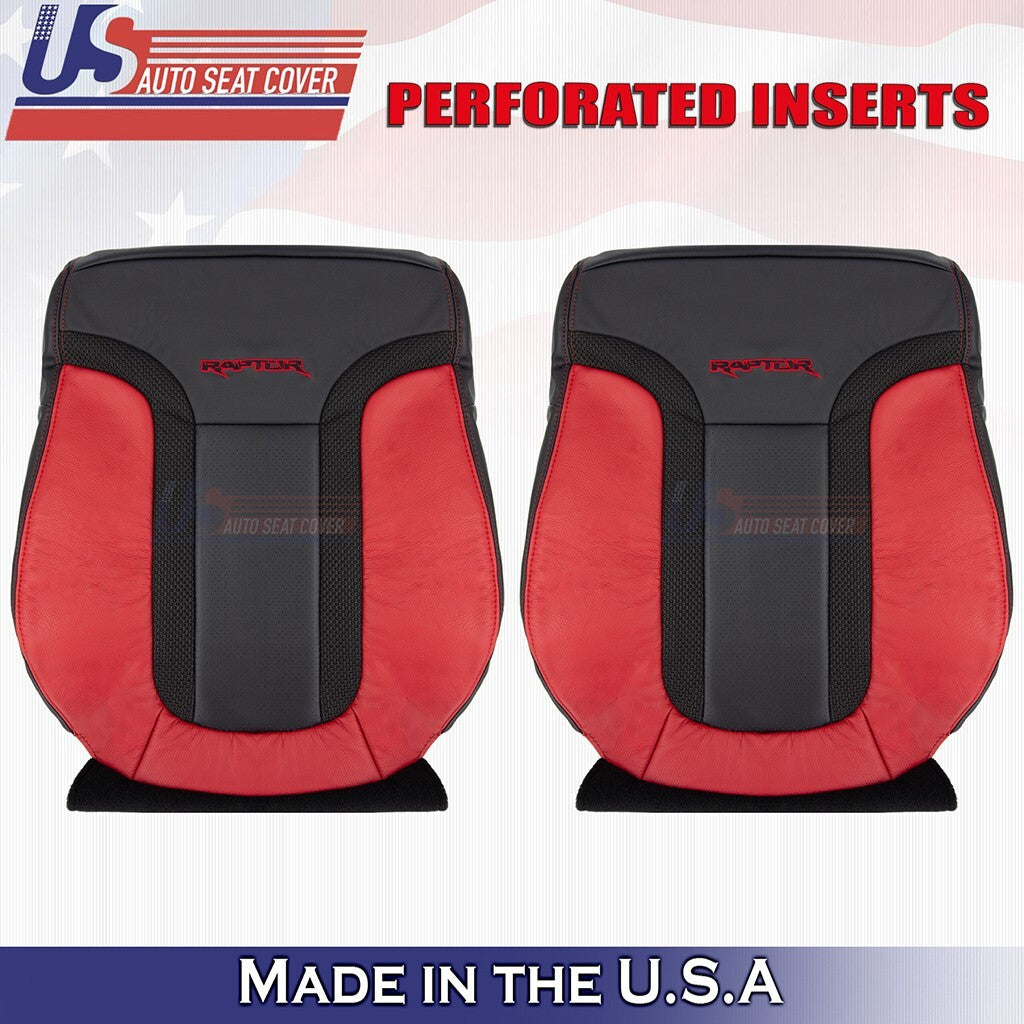 Driver & Passenger Tops Cover Black/ Red 2014 Fits Ford F150 Raptor