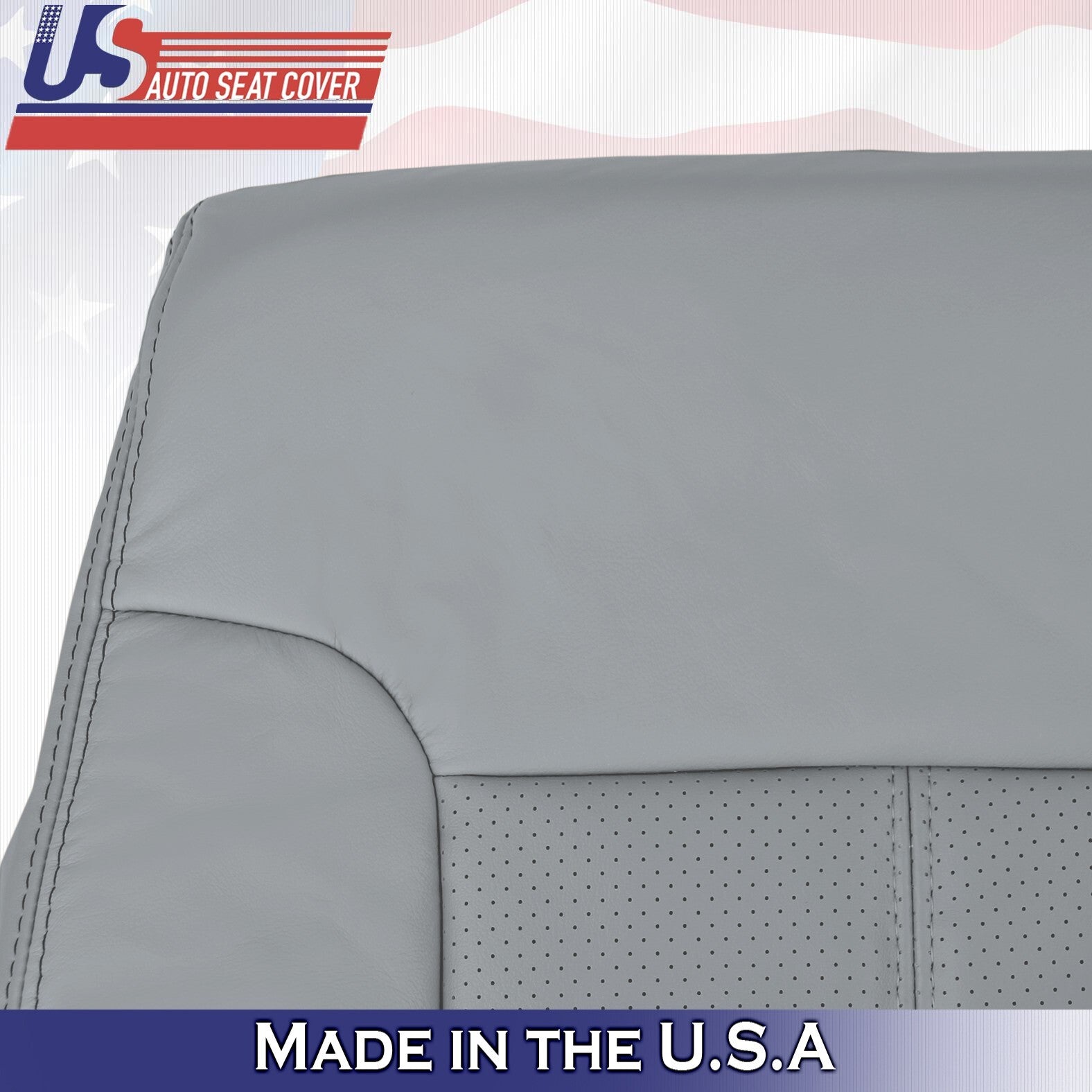 2011 2012 For Ford F450 F550 Lariat Driver & Passenger Top Leather Covers Gray