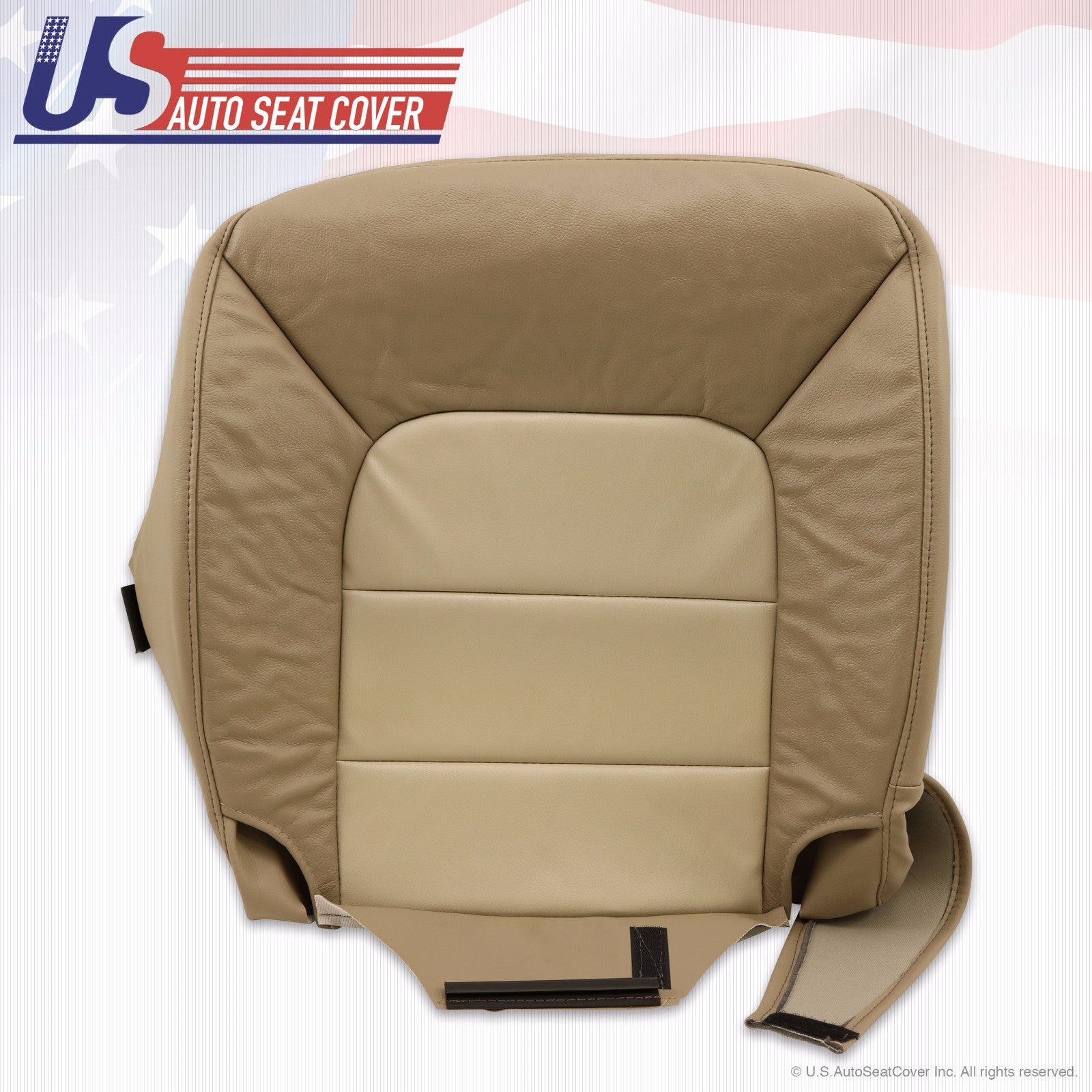 2003 to2006 Expedition Eddie Bauer Driver Bottom Leather Seat-Cover 2-Tone Tan