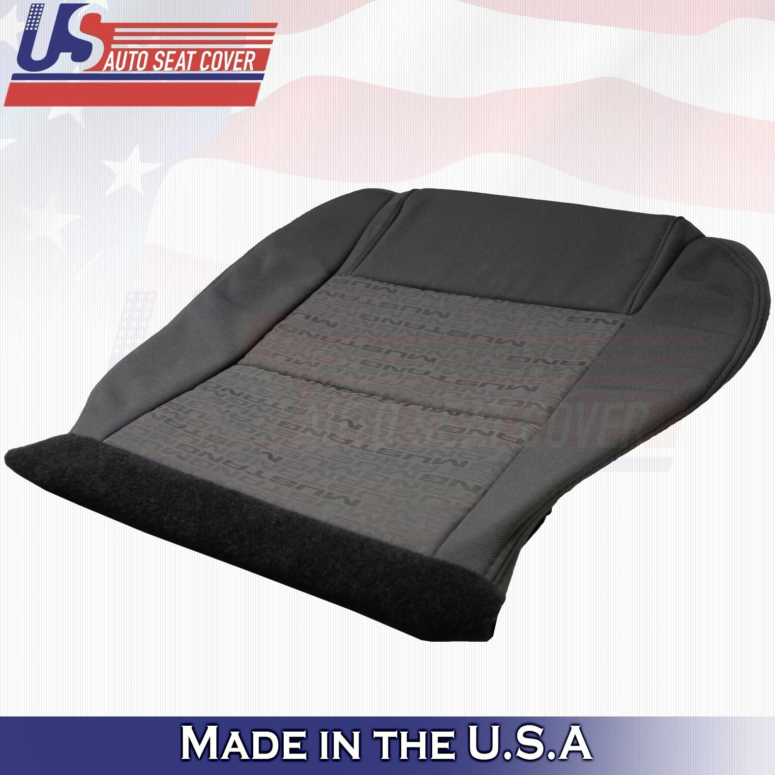 2005 2006 2007 For Ford Mustang Front Driver Side Bottom Cloth Seat Cover Black
