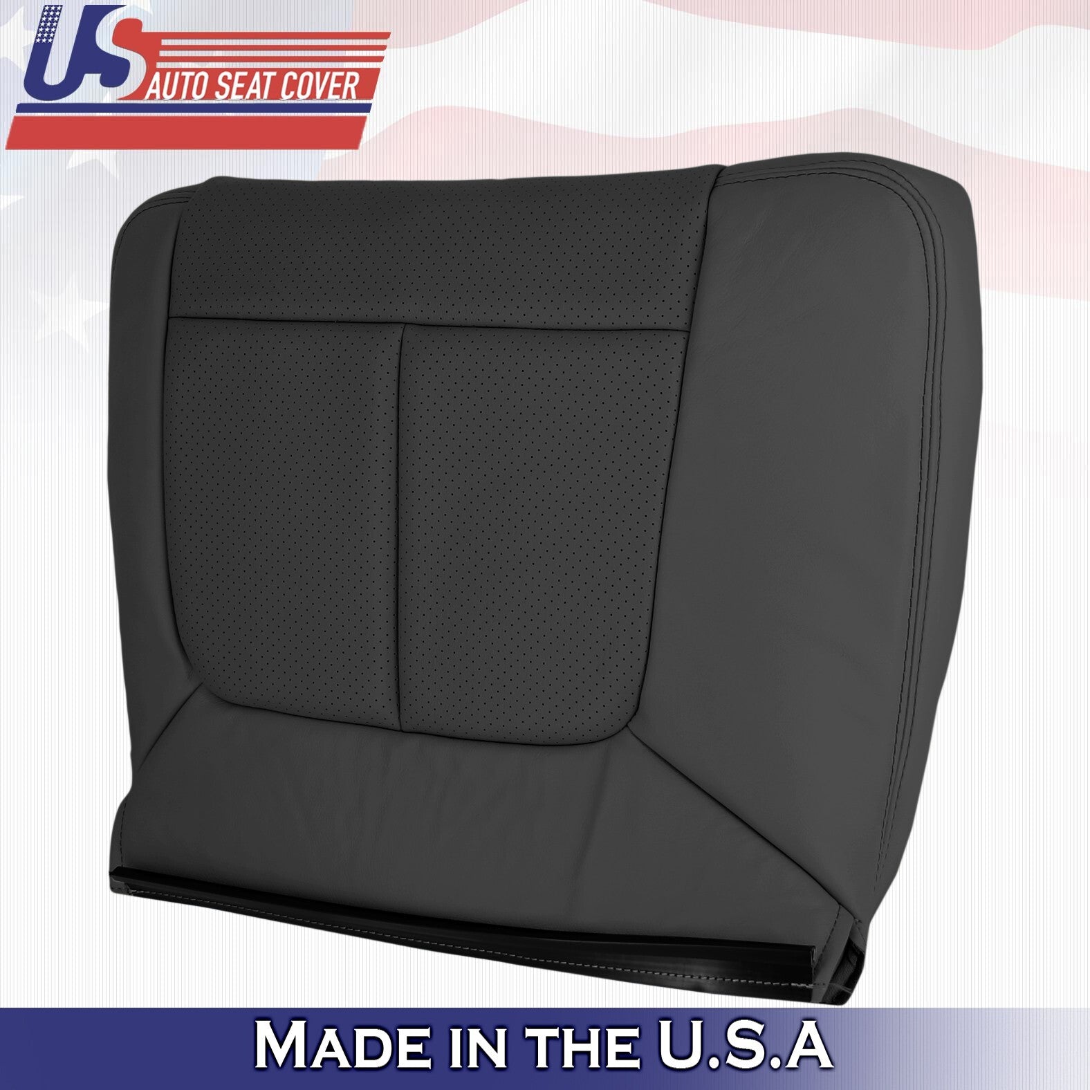 2011 2012 2013 For Ford F450 F550 2nd Row Passenger Bottom Leather Cover Black