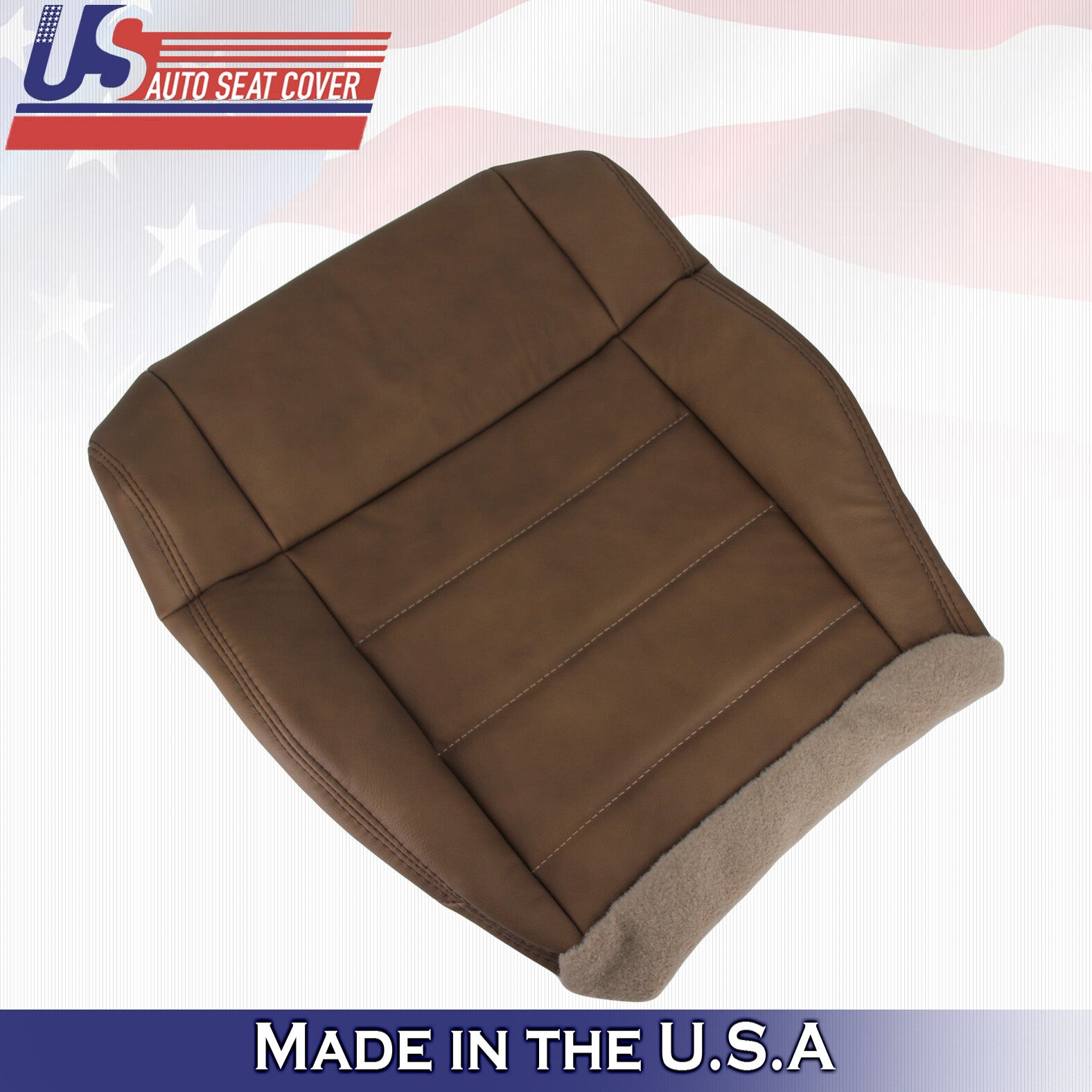 2007 - 2010 Fits for Jeep Wrangler Rubicon Passenger Bottom Leather Cover Dk Tan