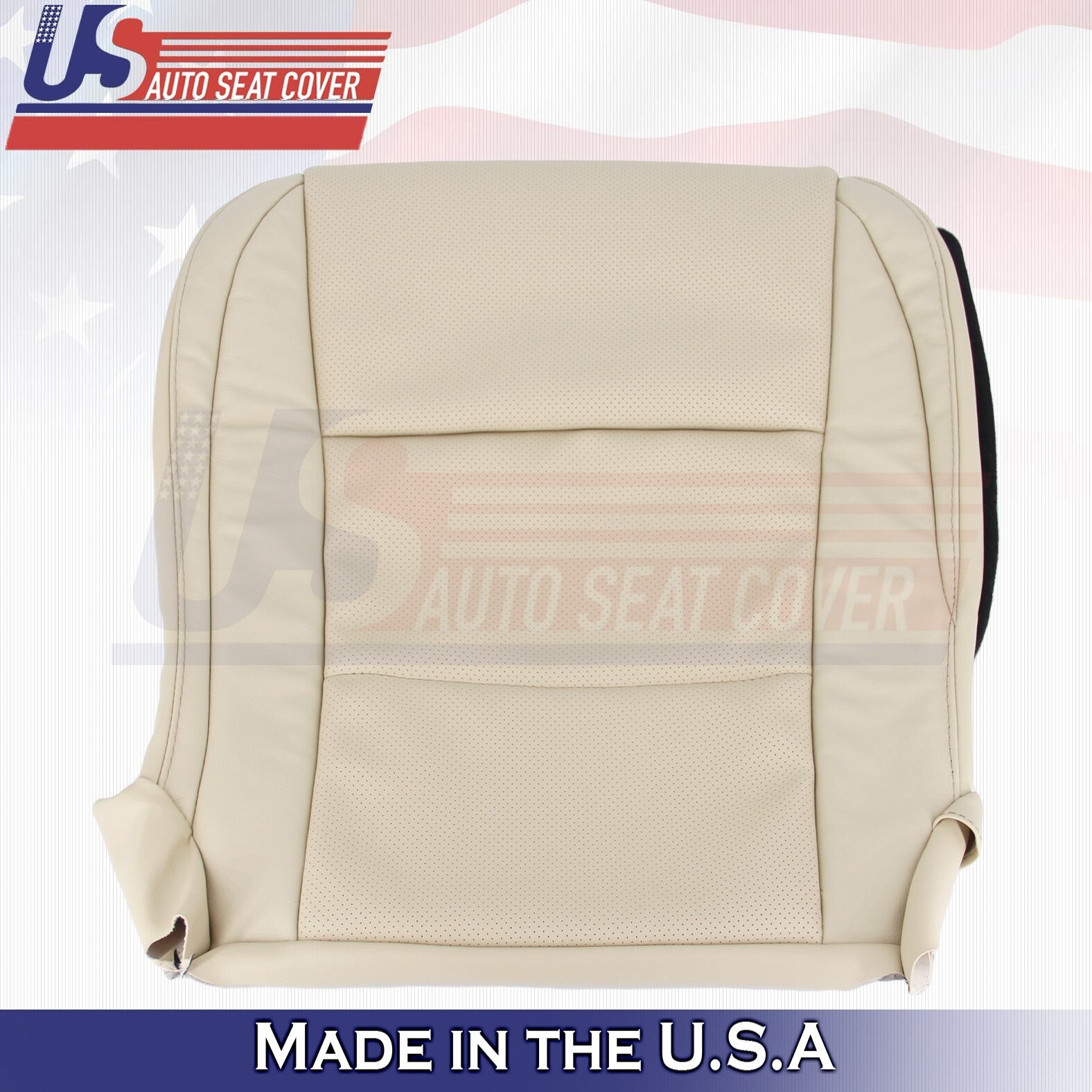 2013 to 2018 For Lexus ES350 Driver & Passenger Bottoms Leather Seat Cover Tan