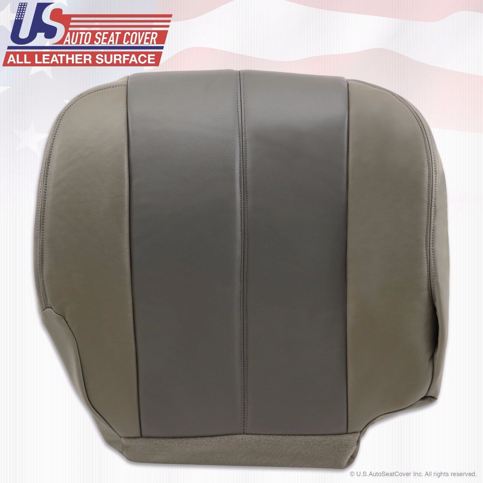 2001 2002 For GMC Yukon Denali Driver &Passenger Bottom Leather Cover 2Tone GRAY