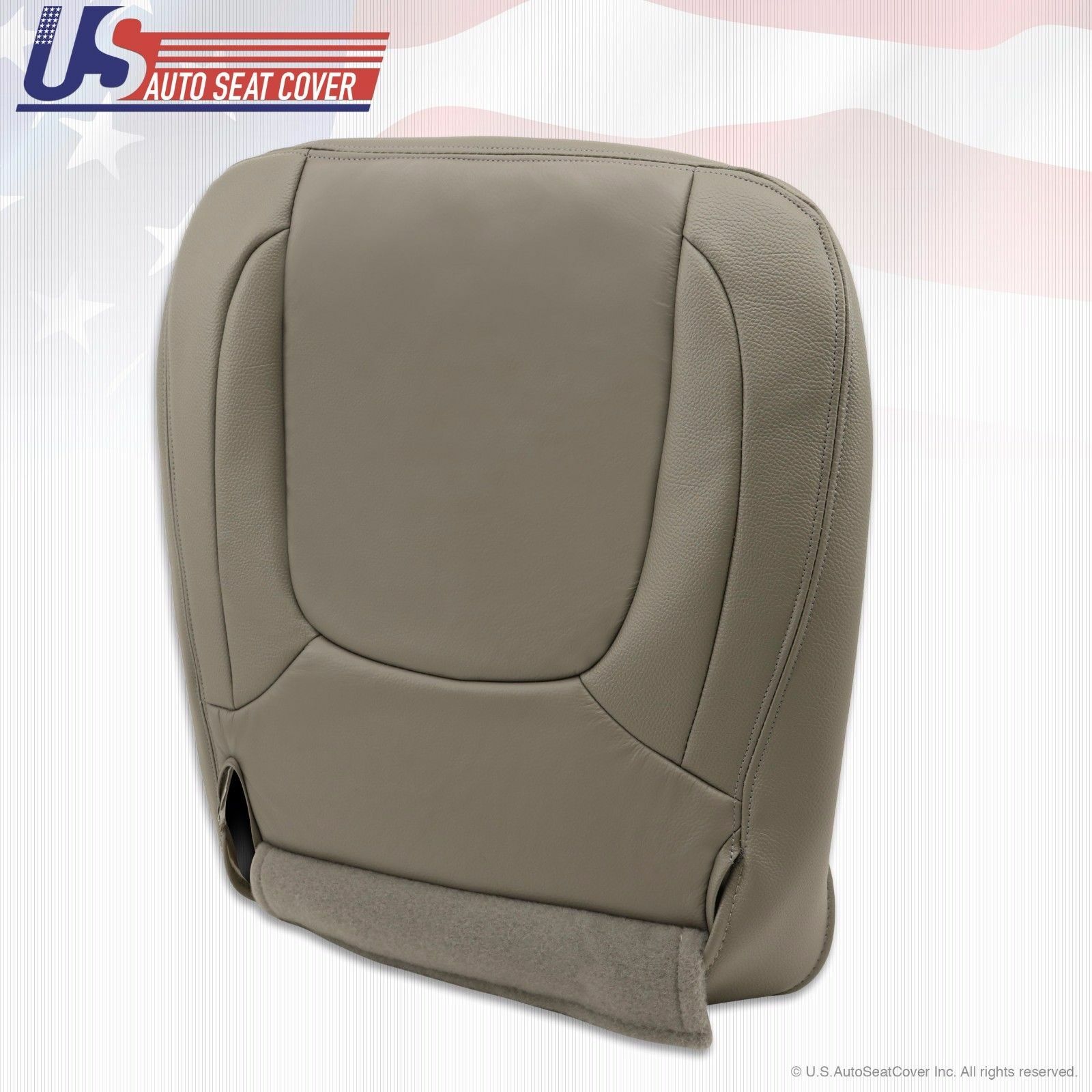 2004 2005 For Dodge Ram 3500 Laramie Driver Side Bottom Leather Seat Cover Taupe