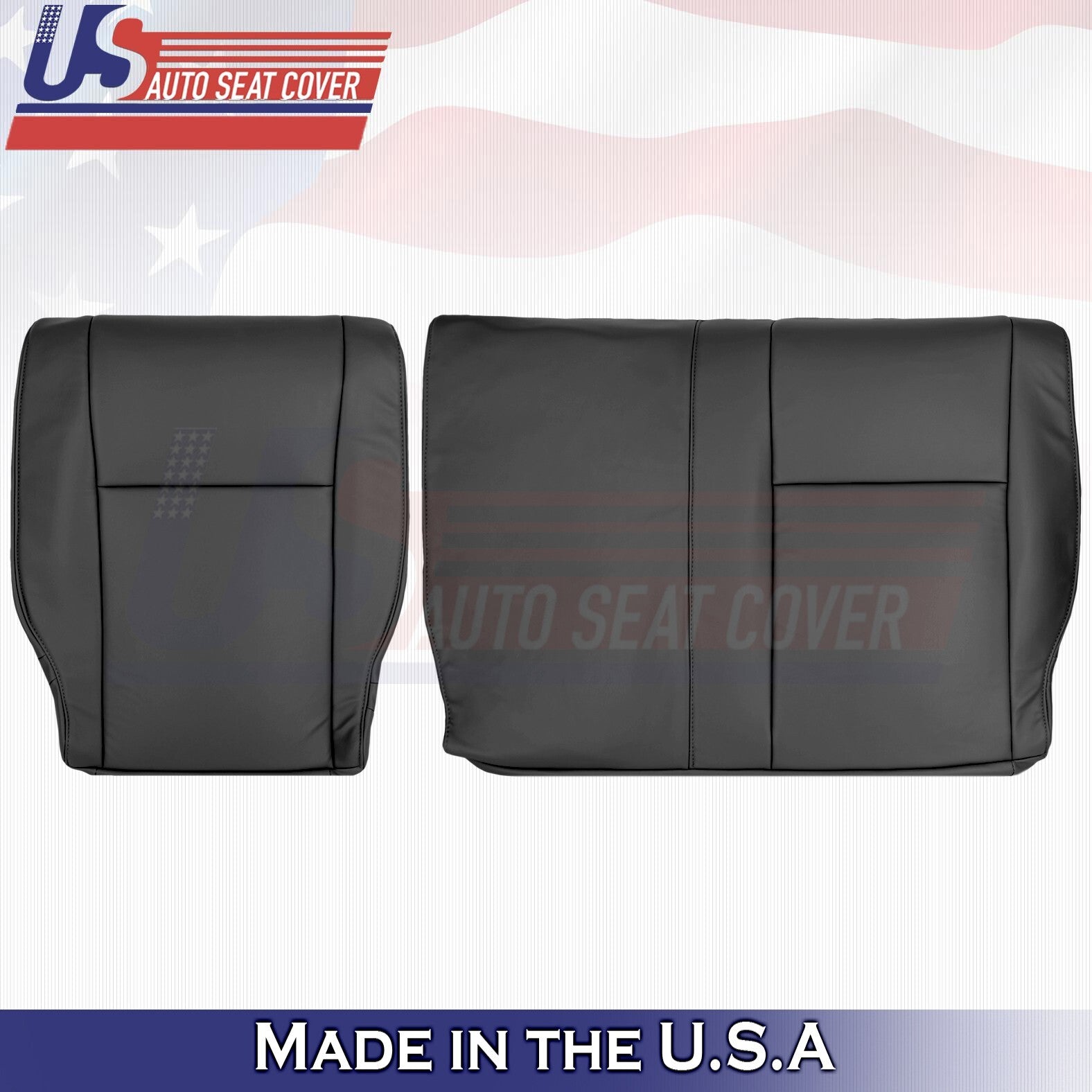 2007 to 2013 Fits Toyota Tundra Rear Driver &Passenger Tops Leather Cover Black