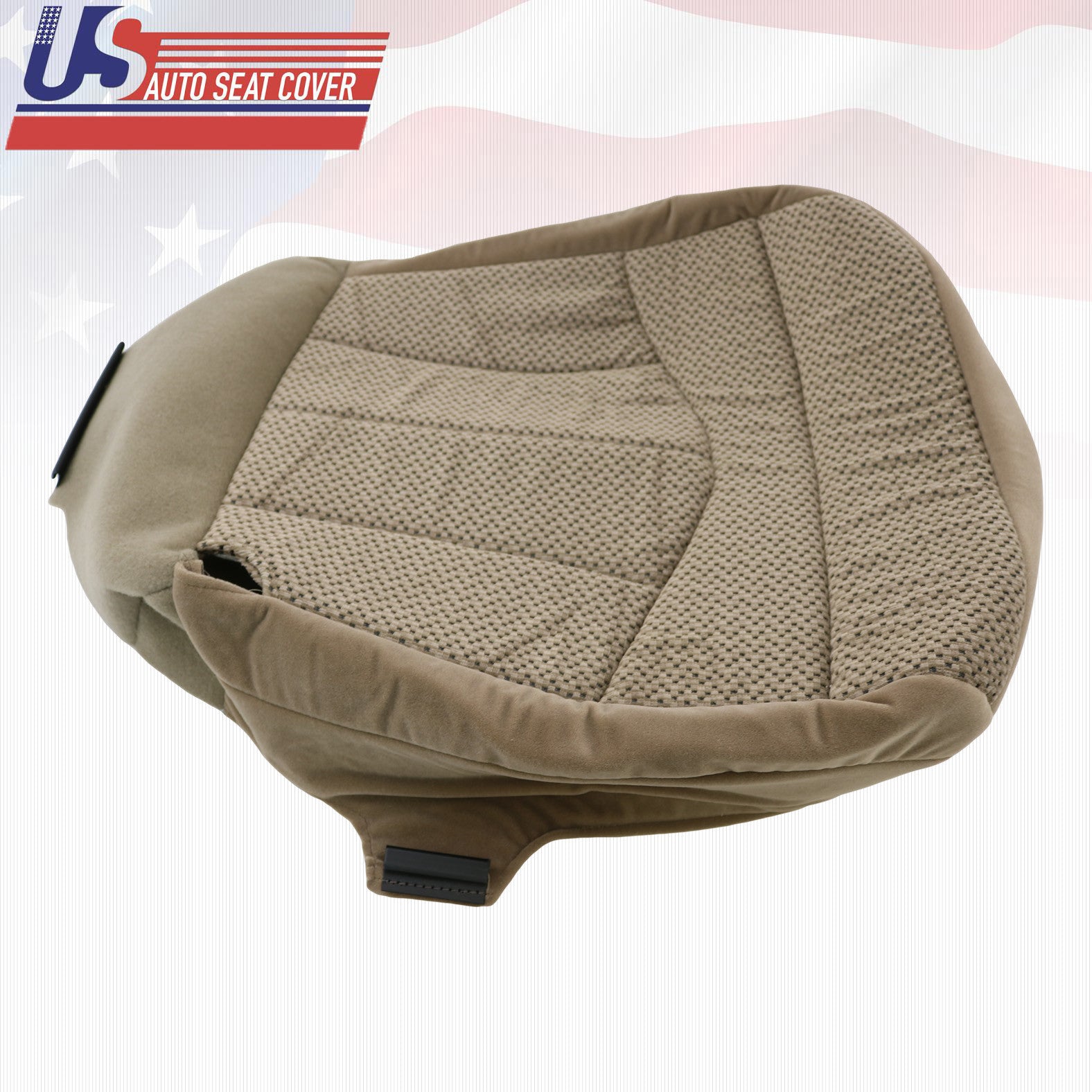 1999 & 2000 FORD F150 XLT DRIVER BOTTOM CLOTH SEAT COVER REPLACEMENT MEDIUM TAN