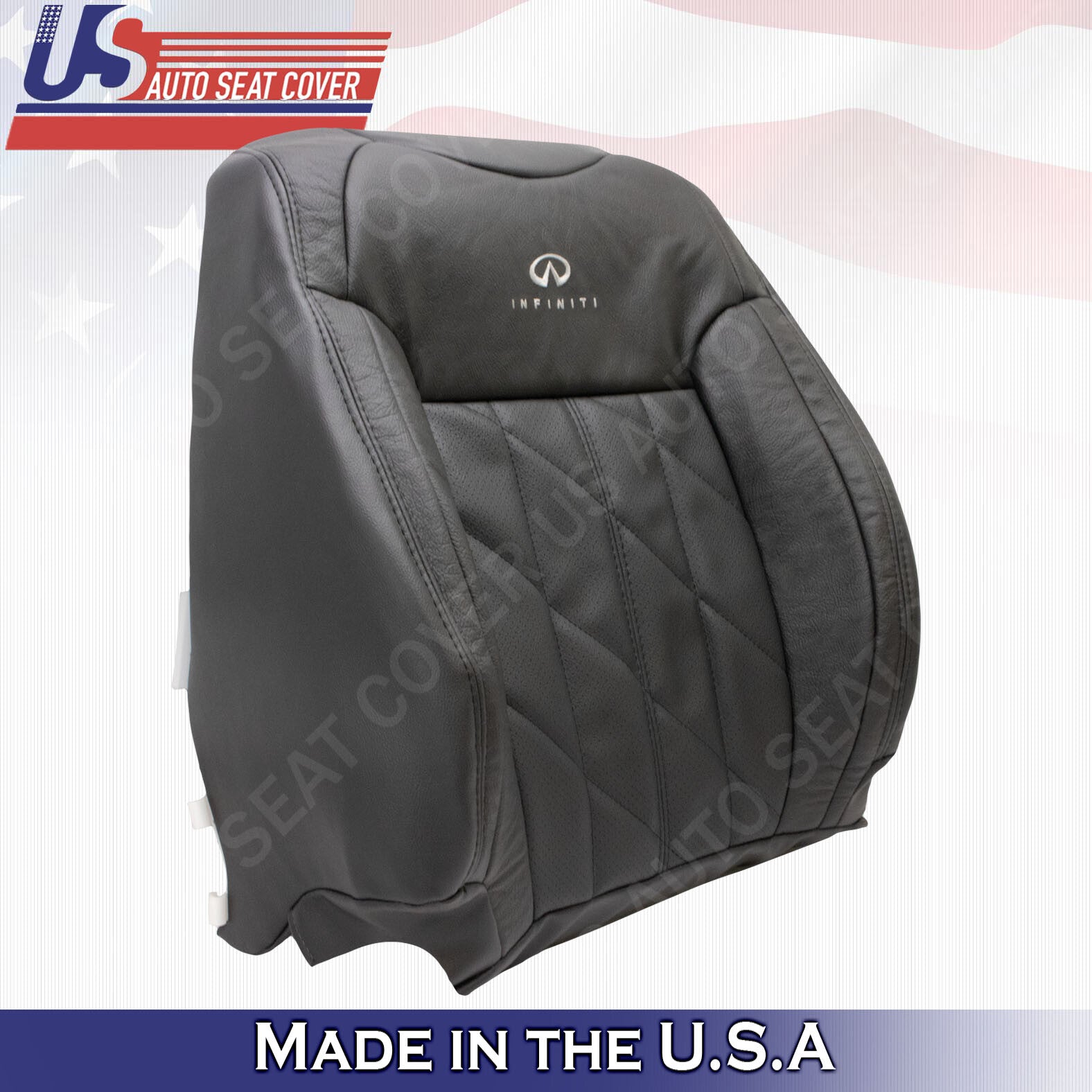 2009 to 2017 Infinity FX37 FX35 Driver & Passenger Tops Leather Seat Cover Black