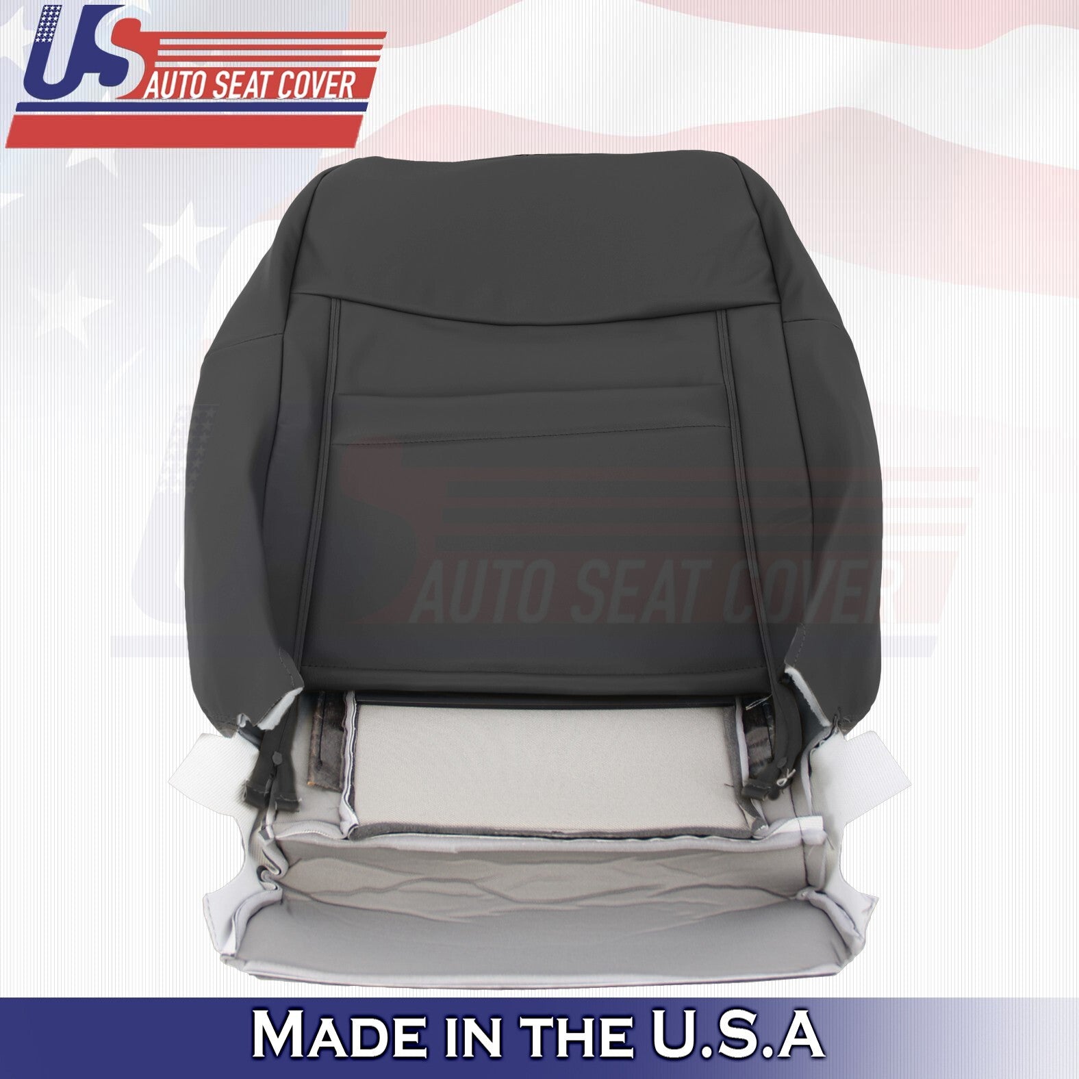 2005 to 2021 For Nissan Frontier Front Passenger Side Top Leather Seat Cover BLK