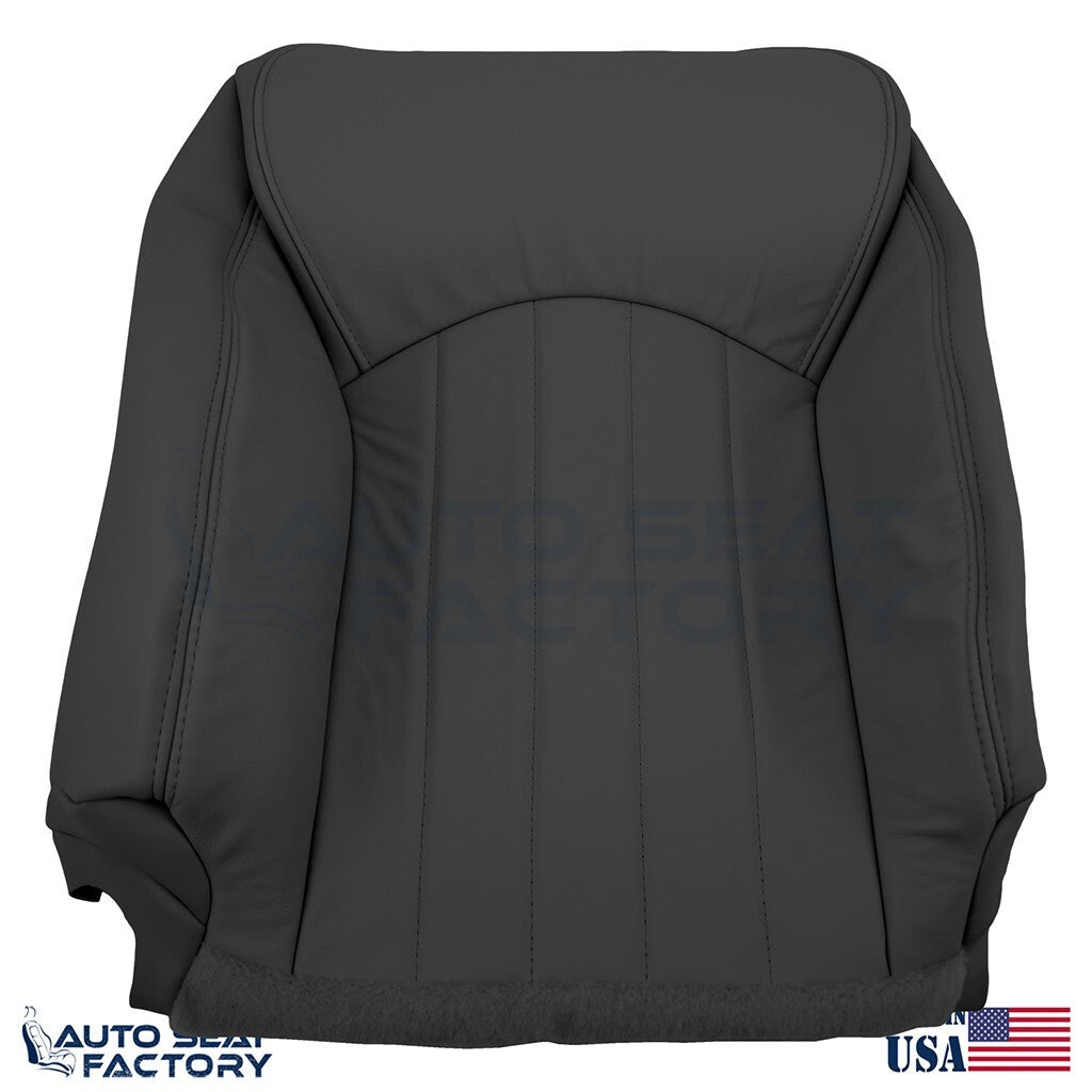 2014 - 2017 Fits Infiniti QX50 PASSENGER Top & Bottom Black Vinyl Seat Covers