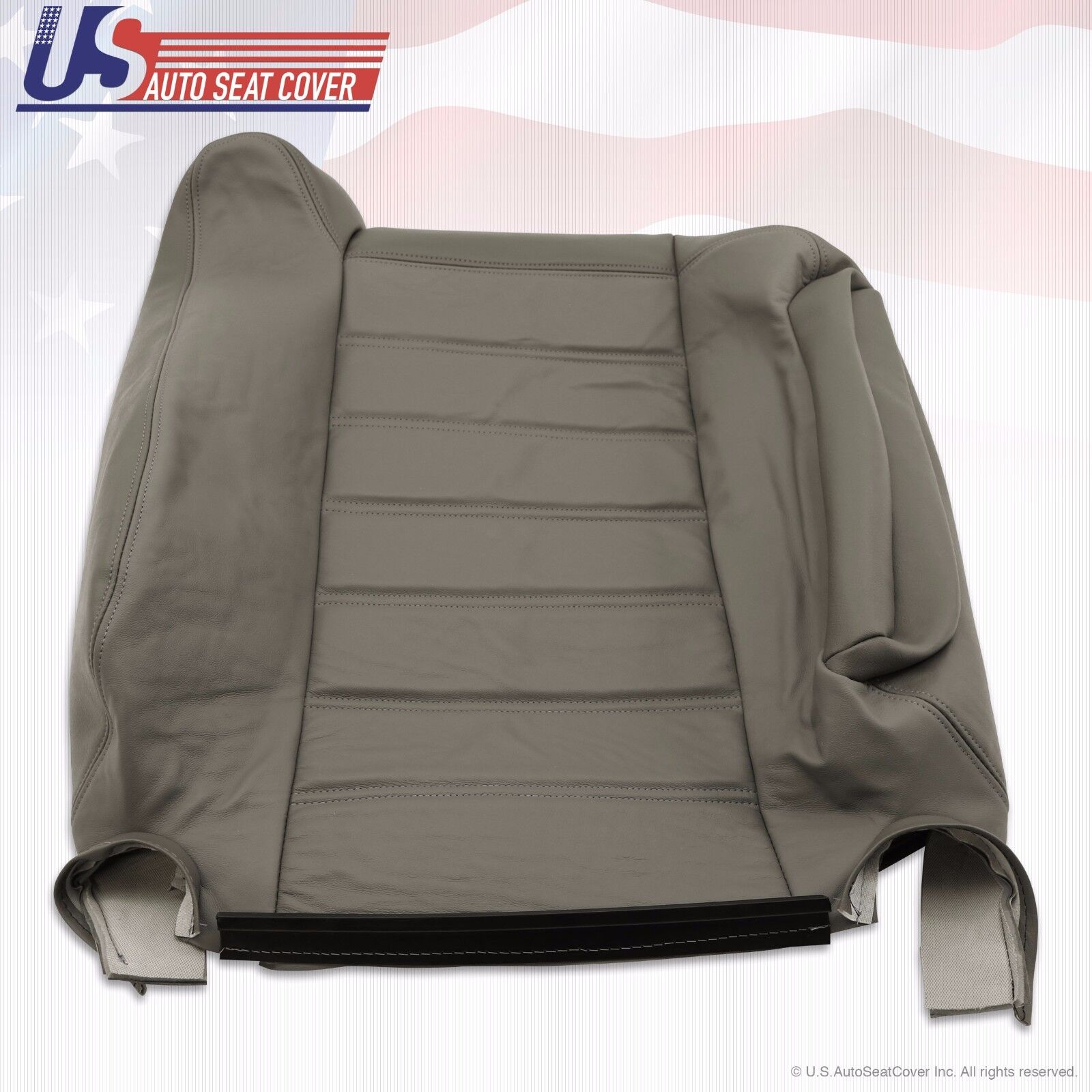 2003 to 2007 Hummer H2 Passenger Lean Back Synthetic Leather Seat Cover Gray