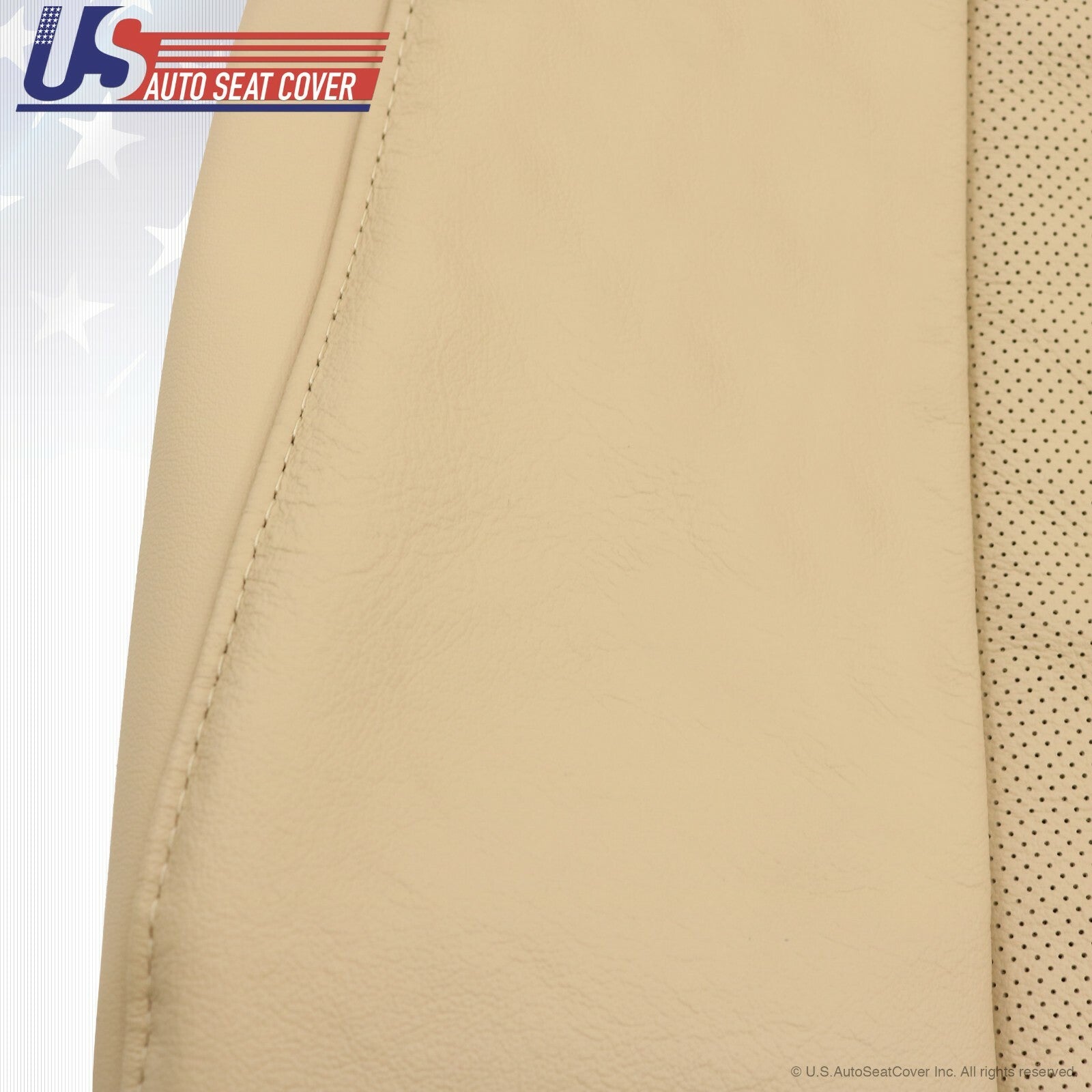 Fits 2012 Lexus RX350 Driver Side Lean Back Perforated Leather Seat Cover Tan