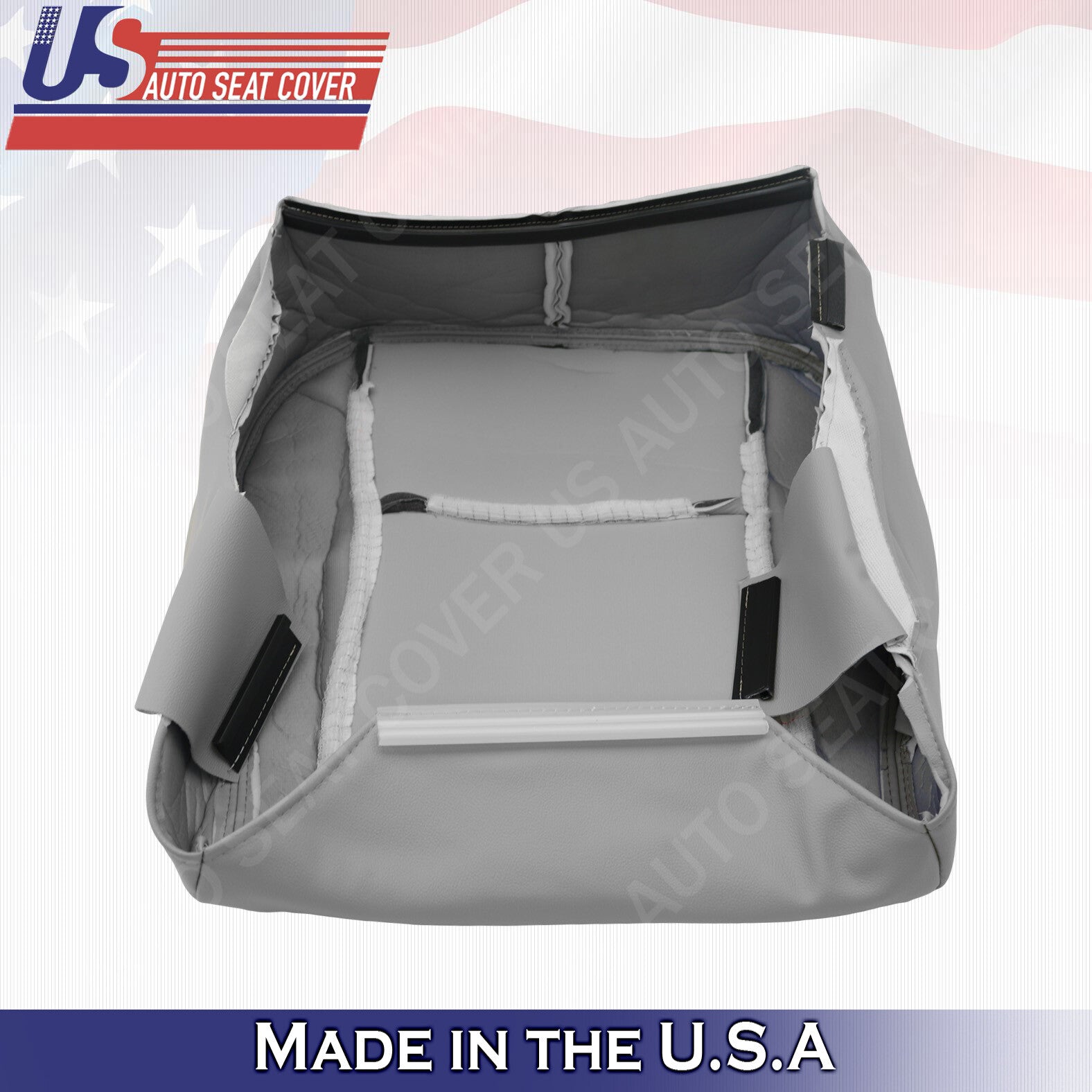 2003 to 2007 Cadillac CTS DRIVER Bottom Perforated Leather Seat Cover Black/Gray