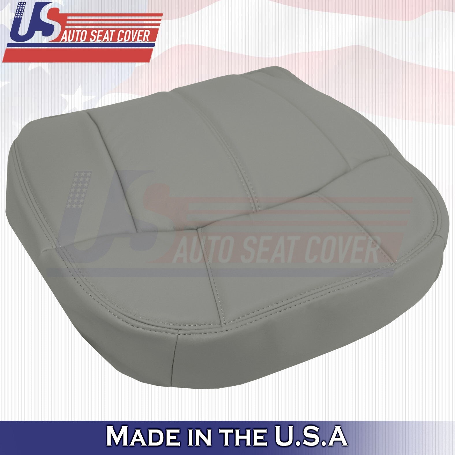 1999 to 2002 For Chevy Silverado Rear Driver &Passenger Top Leather Covers Gray