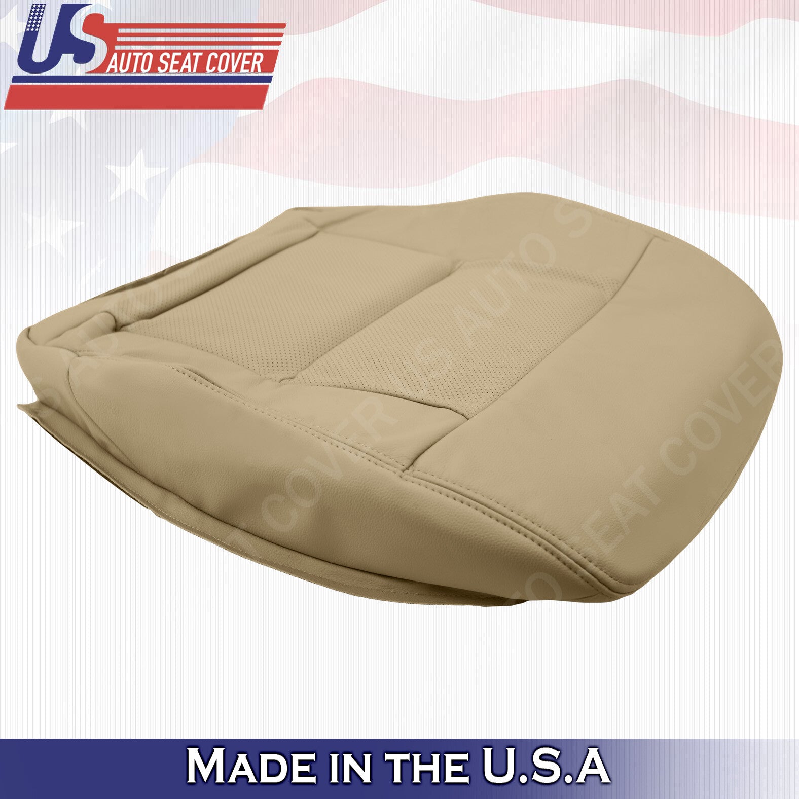 For 2010 2011 2012 2013 Mercedes Benz E350 Driver Bottom Leather Cover Dark Tan