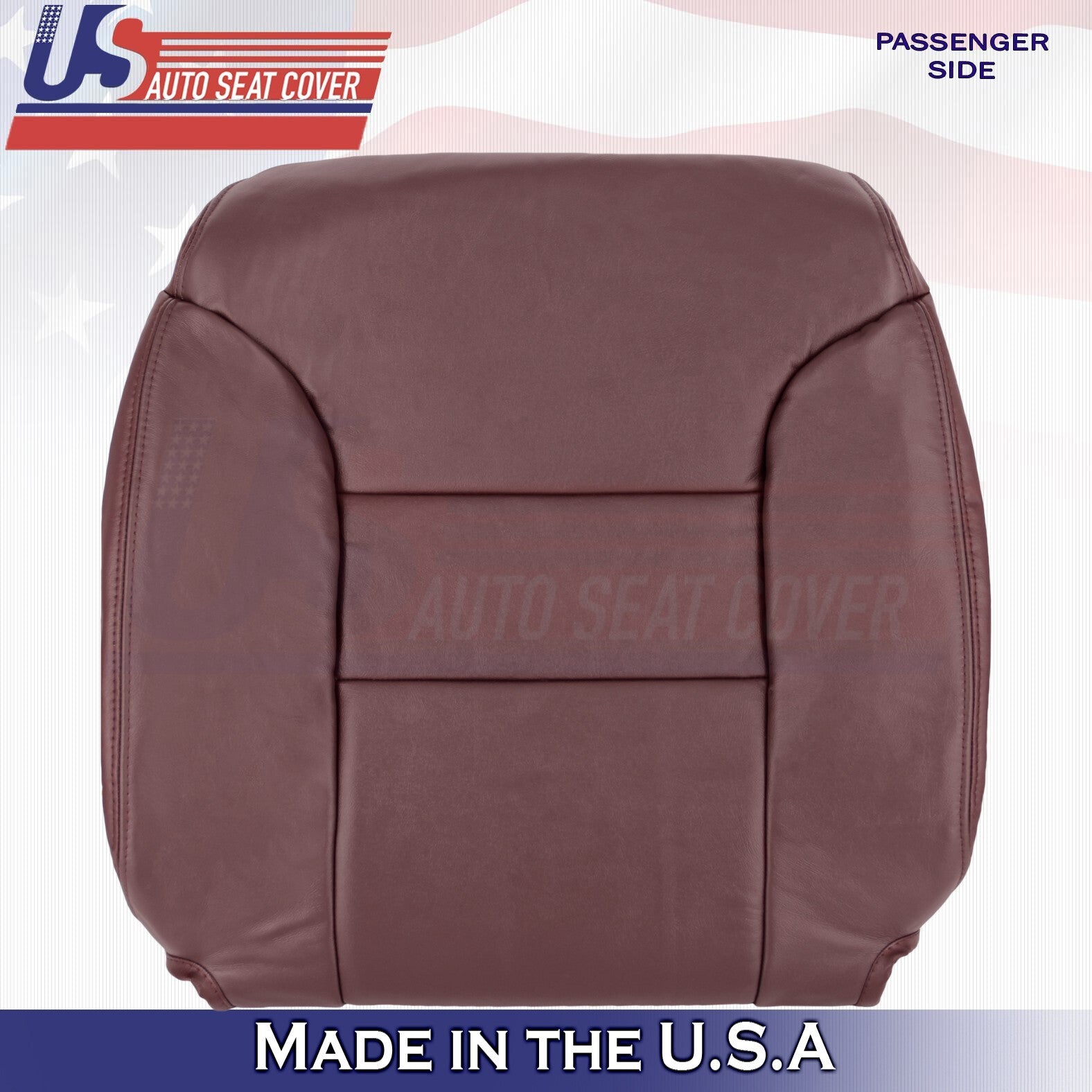 1997 1998 For Chevy Silverado 1500 2500 Passenger Top Bottom Leather Covers Red