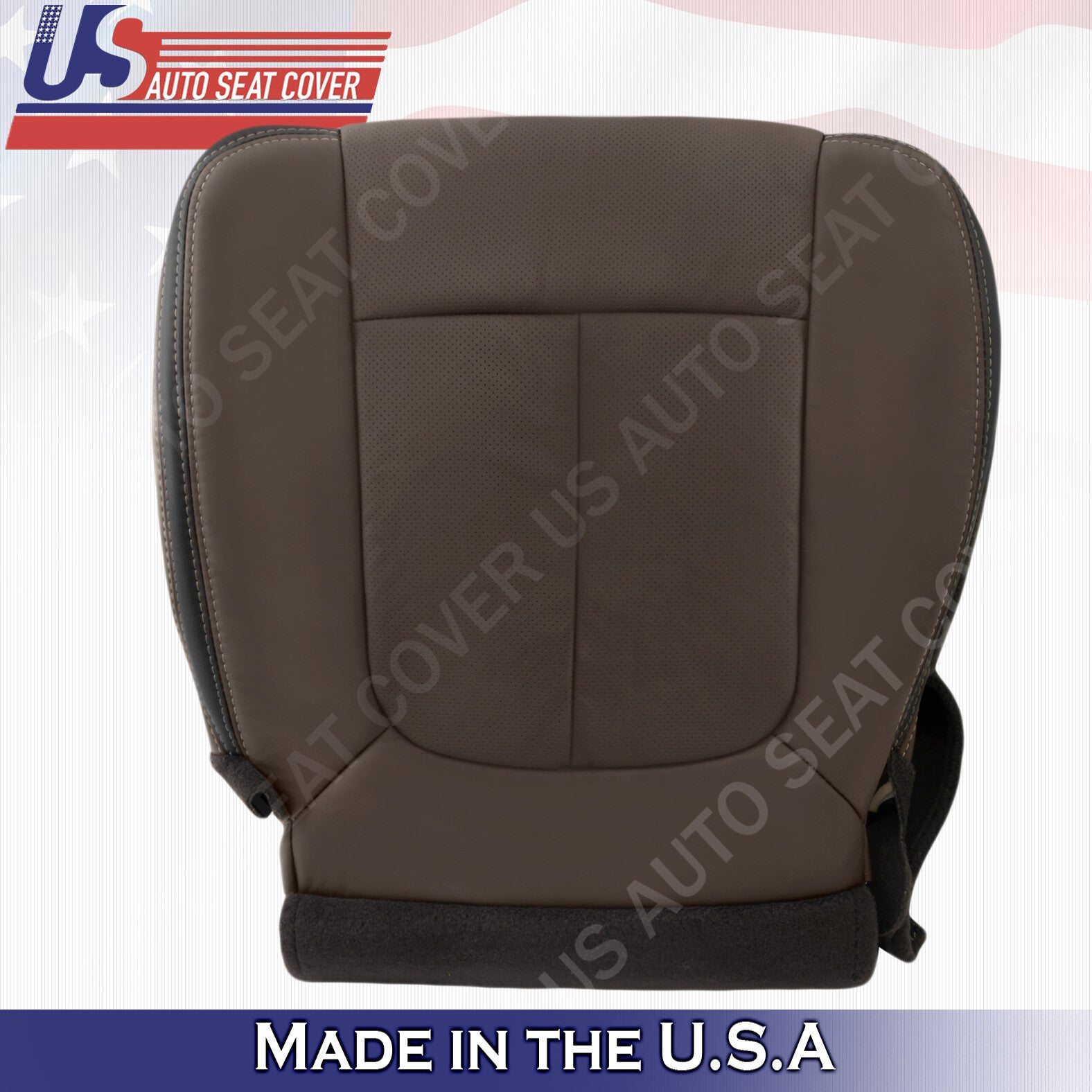 2013 to 2016 Ford F250 F350 Platinum Driver Passenger Leather Seat Cover Brown