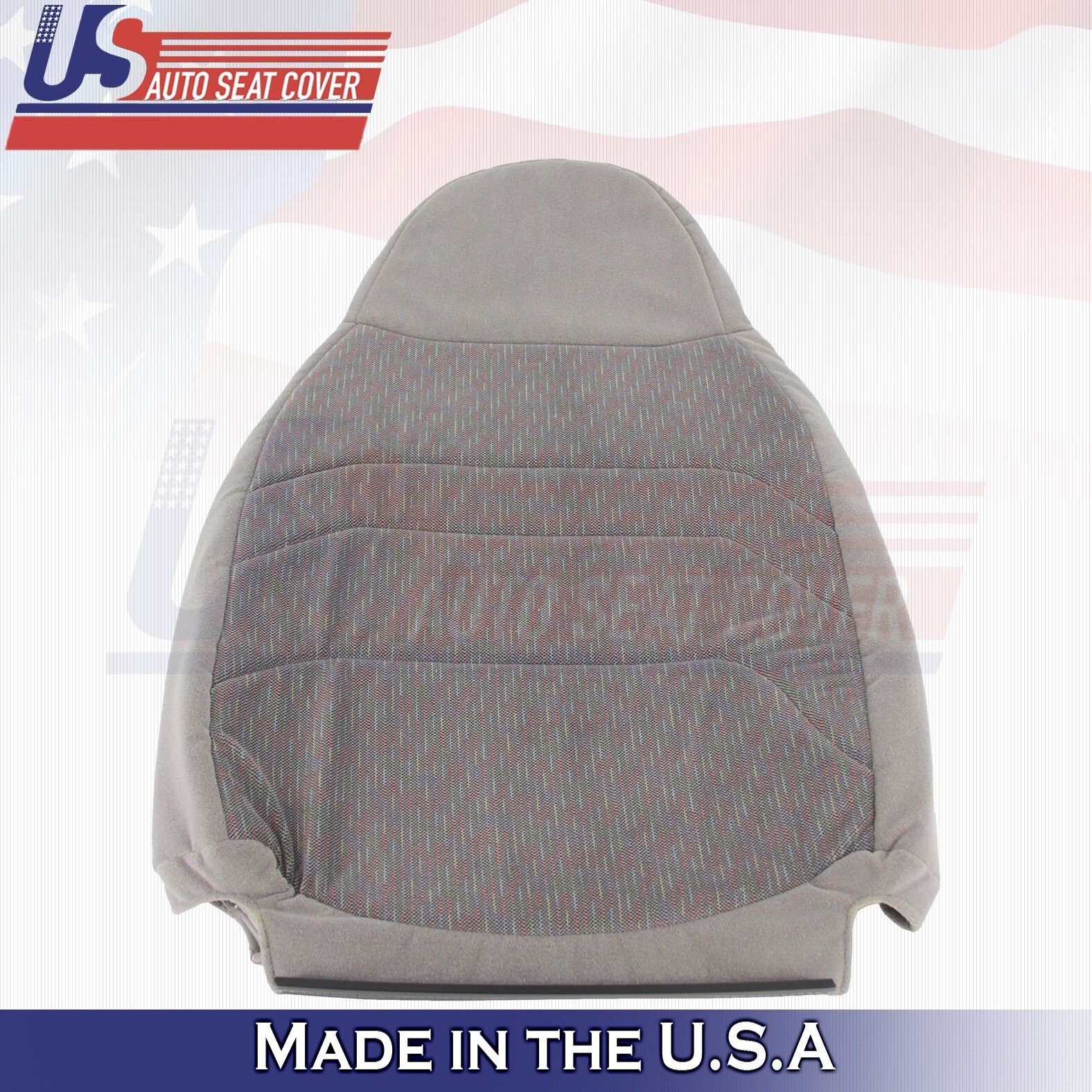 1994 1995 For Ford F150 F250 F350 XLT Front Passenger Top Cloth Seat Cover Gray