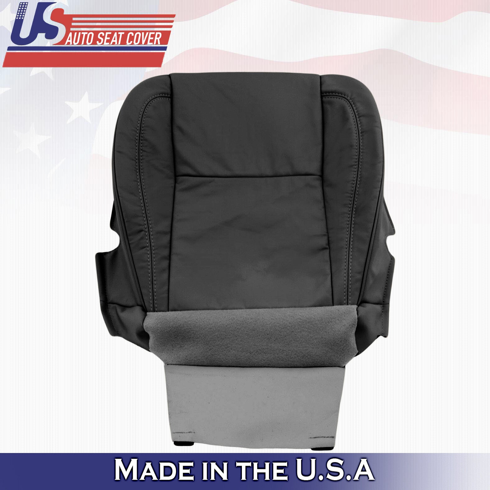 1998 1999 2000 For Lexus GS300 Passenger Bottom Solid Leather Seat Cover Black