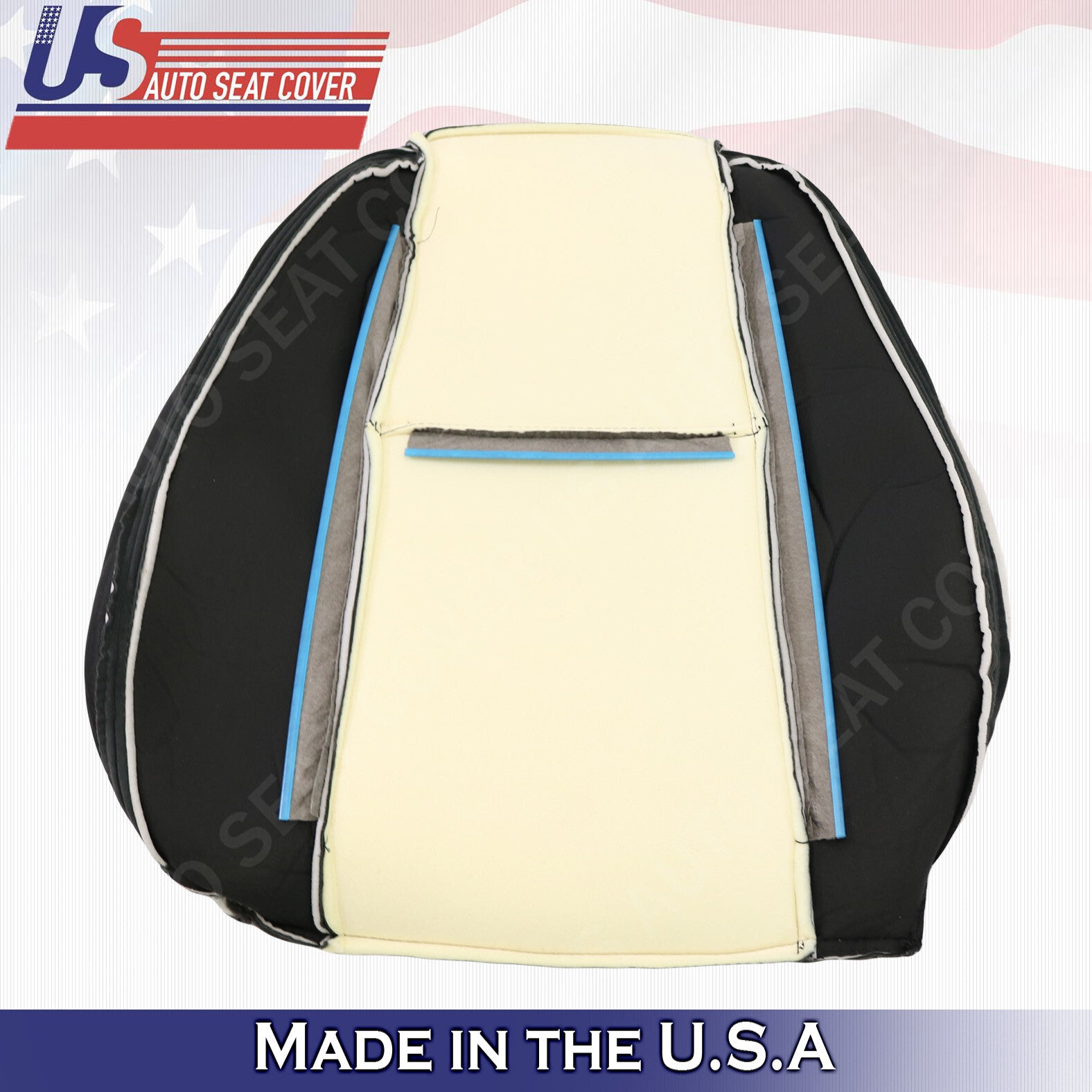2007 2008 For GMC Sierra 1500 2500HD Driver & Passenger Cloth Seat Cover Black