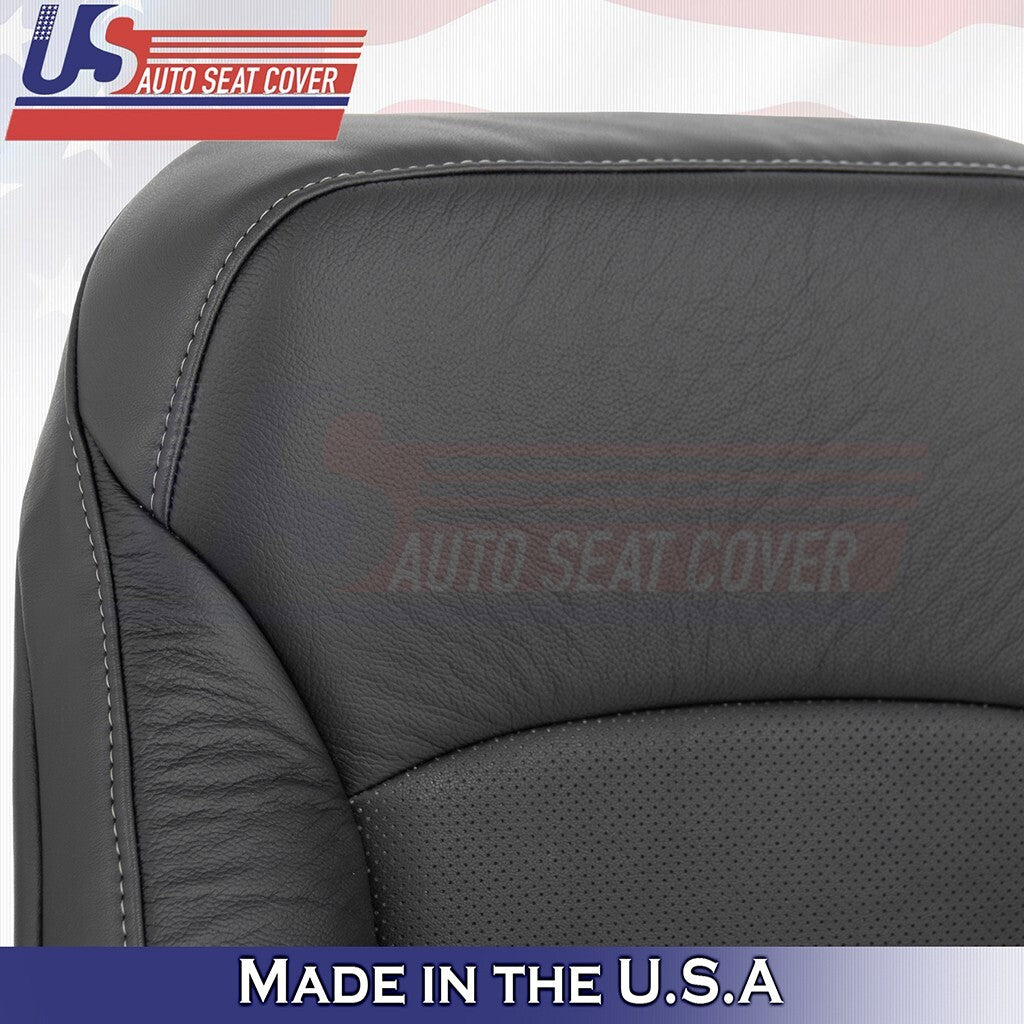 2016 to 2020 Fits Chevy Malibu Driver & Passenger Bottom Top Leather Cover Black