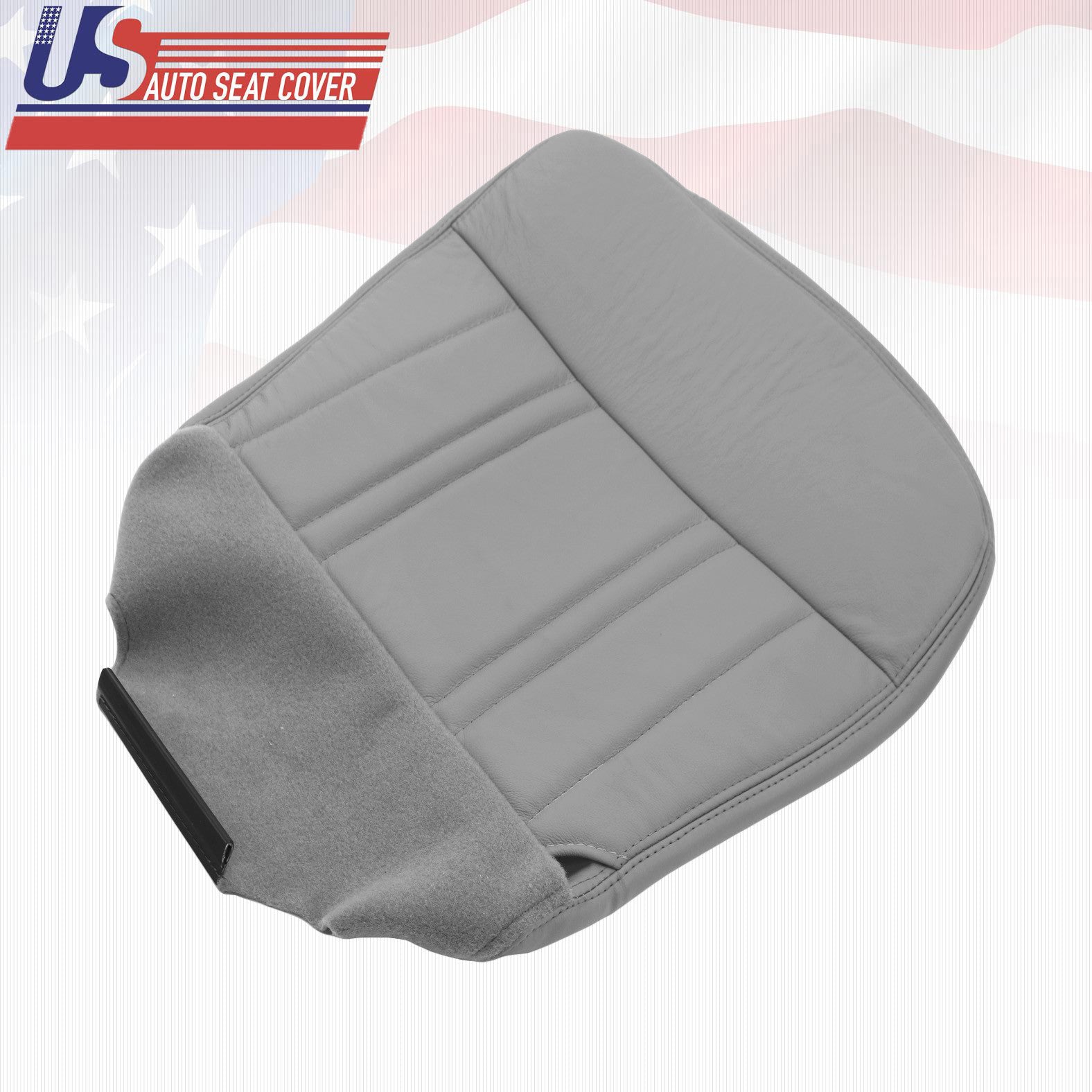 1998 Ford F-150 Lariat Driver Bottom Leather Seat Cover "Med Graphite Gray"