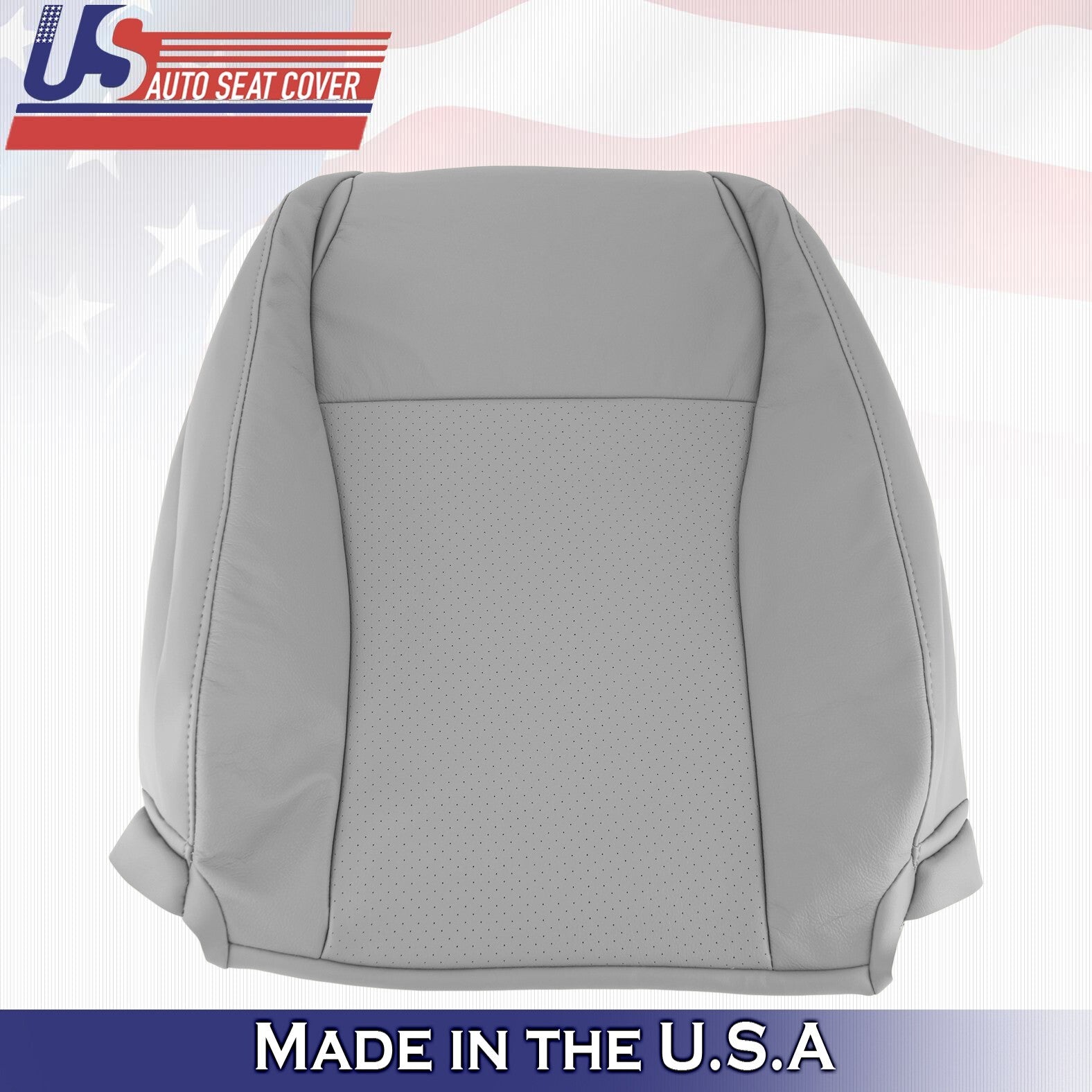 2006 2007 For Toyota Highlander Driver Top Perforated Leather Seat Cover Gray