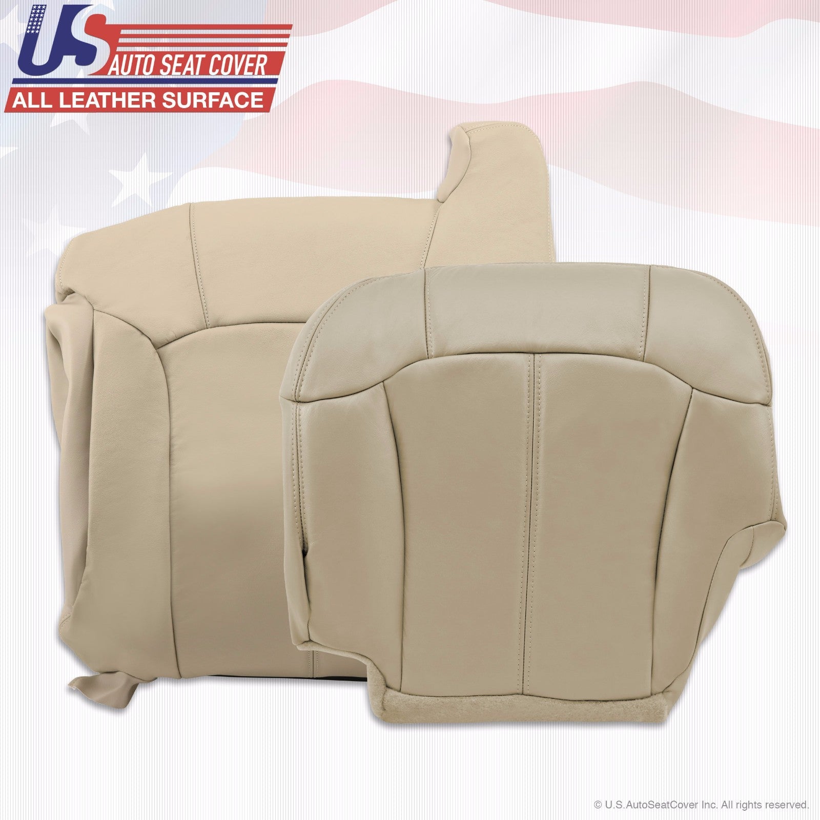 1999 - 2002 Chevy Tahoe Suburban Replacement Leather Seat Cover Shale Tan 522/i