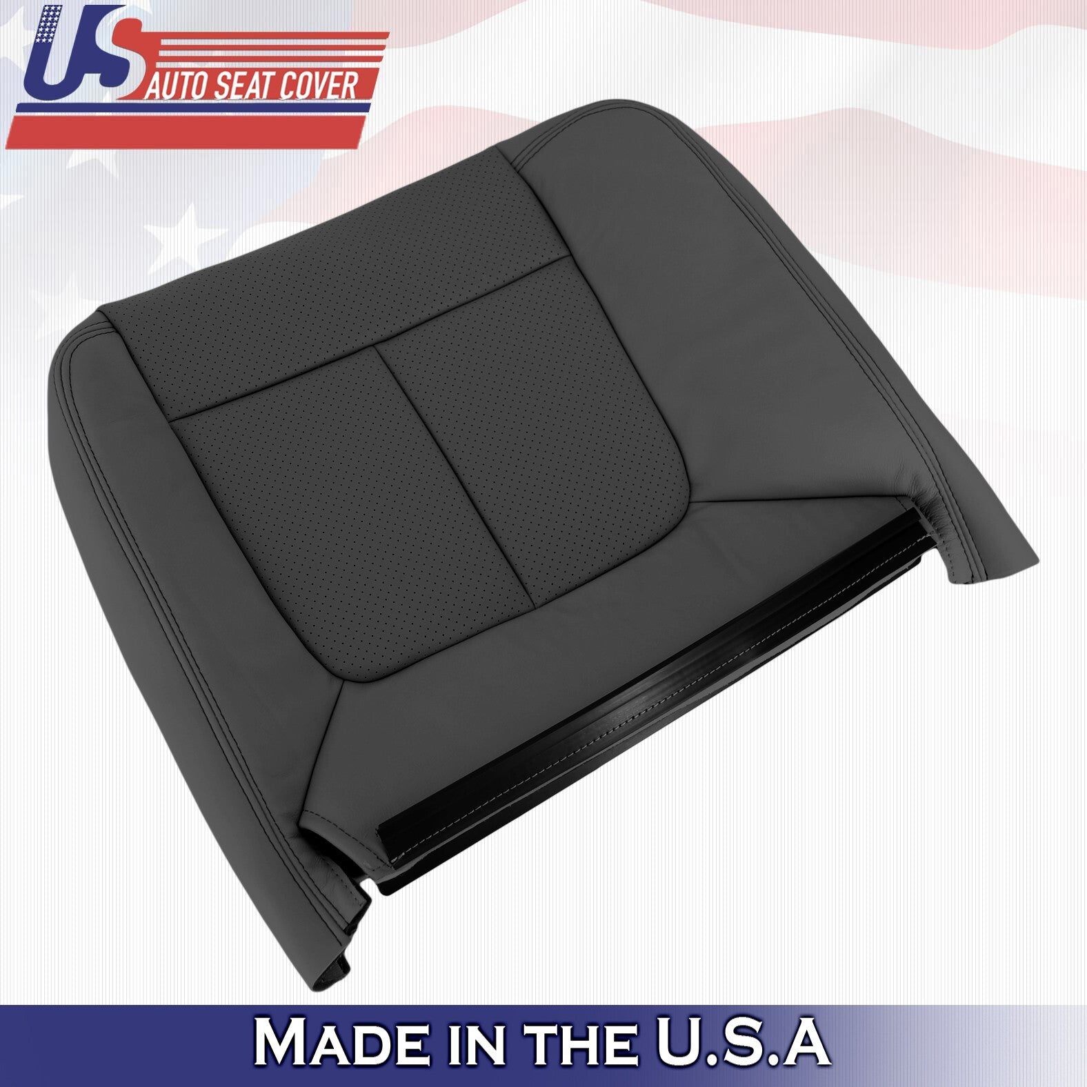 2011 to 2016 For Ford F550 Rear Driver & Passenger 2x Bottom Leather Covers BLK