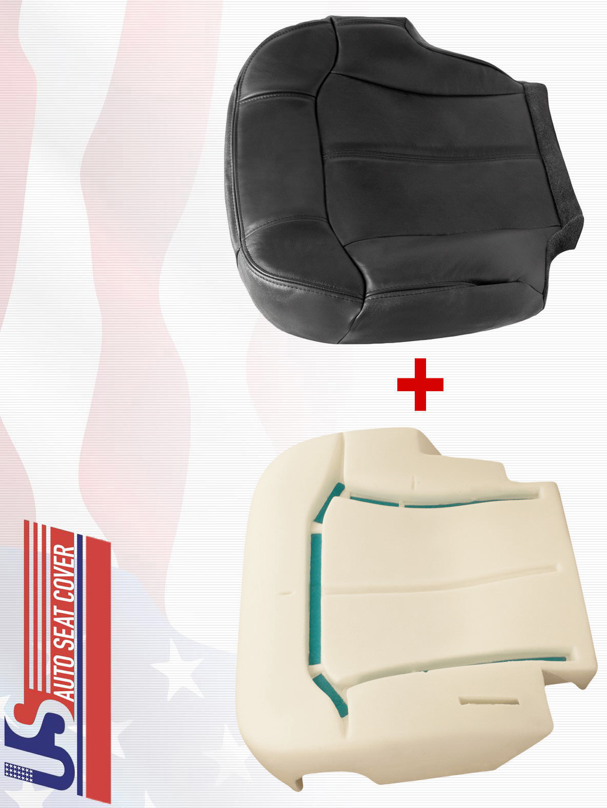 2000 2001 2002 Chevy Silverado Passenger Bottom Seat Cover Vinyl & Foam Graphite