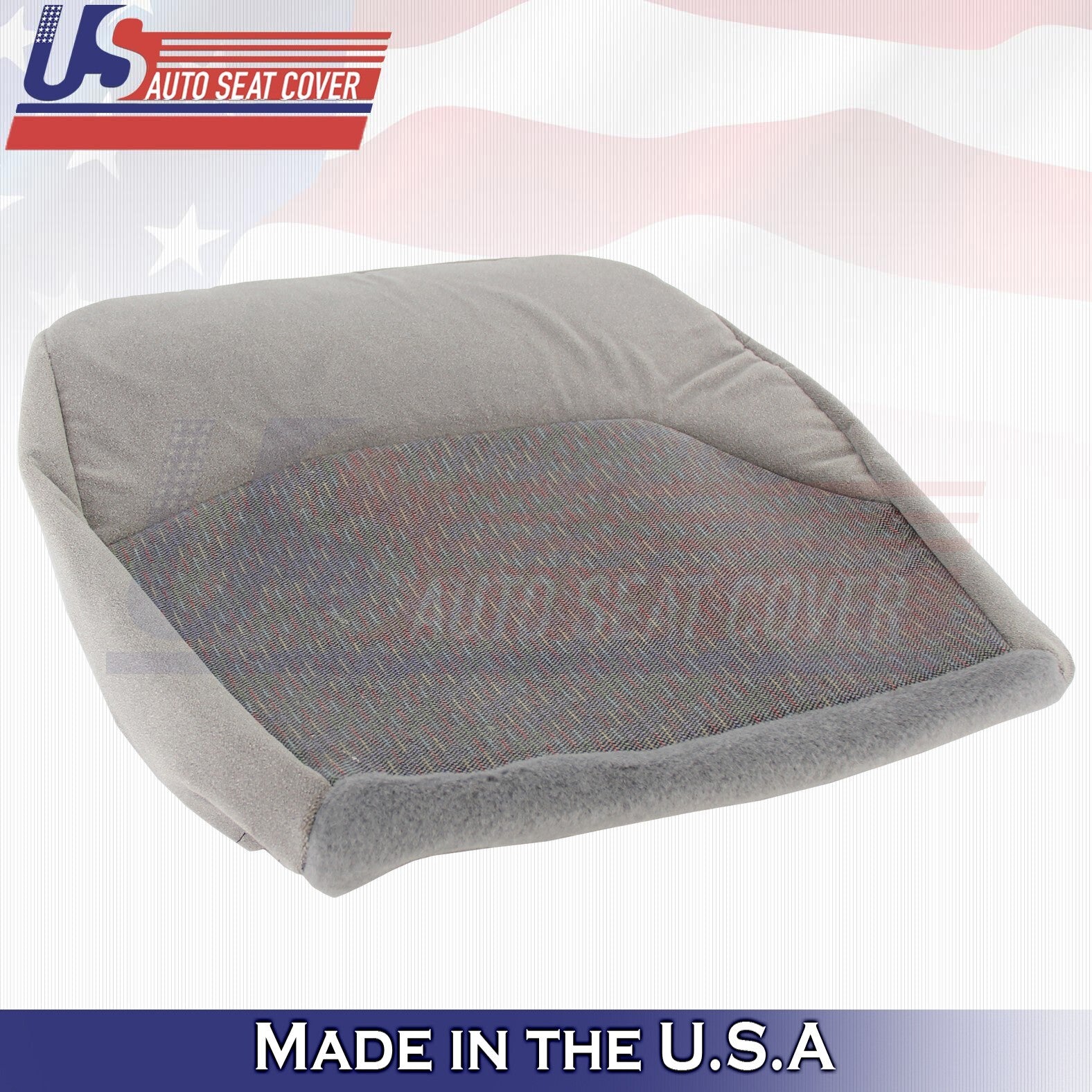 1994 1995 For Ford F150 F250 F350 XLT Driver Top & Bottom Cloth Seat Covers Gray