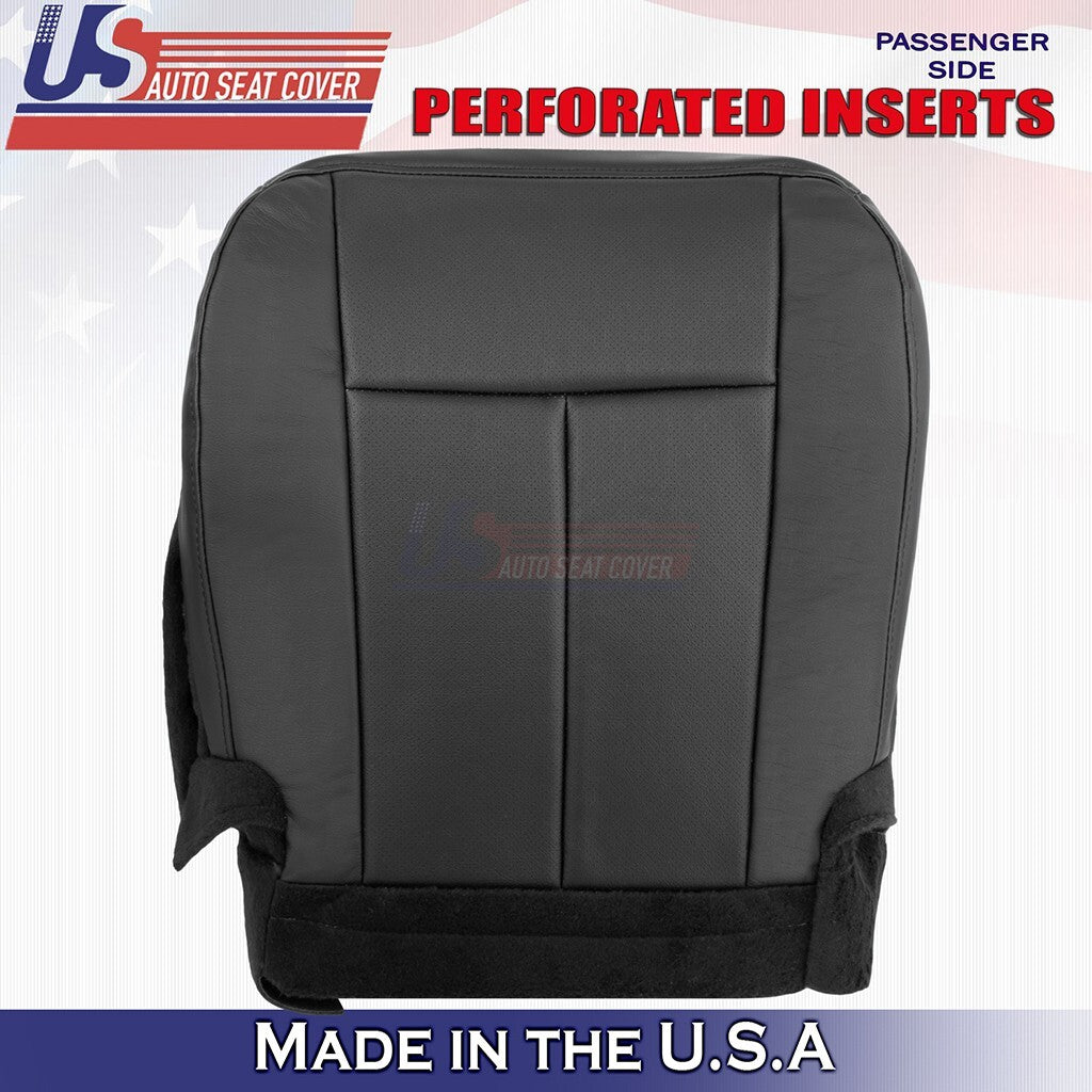 2015 to 2017 Fits Ford Expedition Front Set Bottoms w/ Perf Leather Cover Black