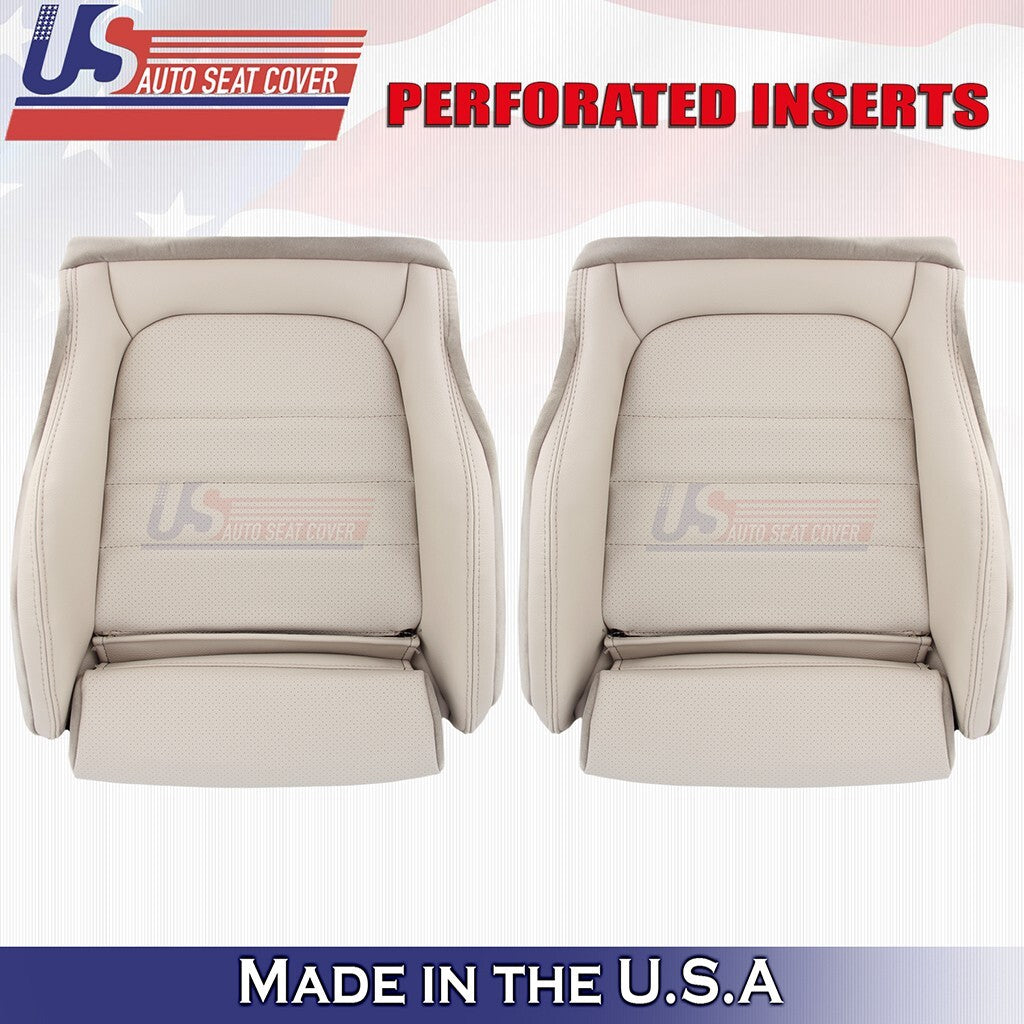 2015 to 2021 Fits Mercedes Benz C250 Front Set Bottoms &Tops Vinyl Cover Tan