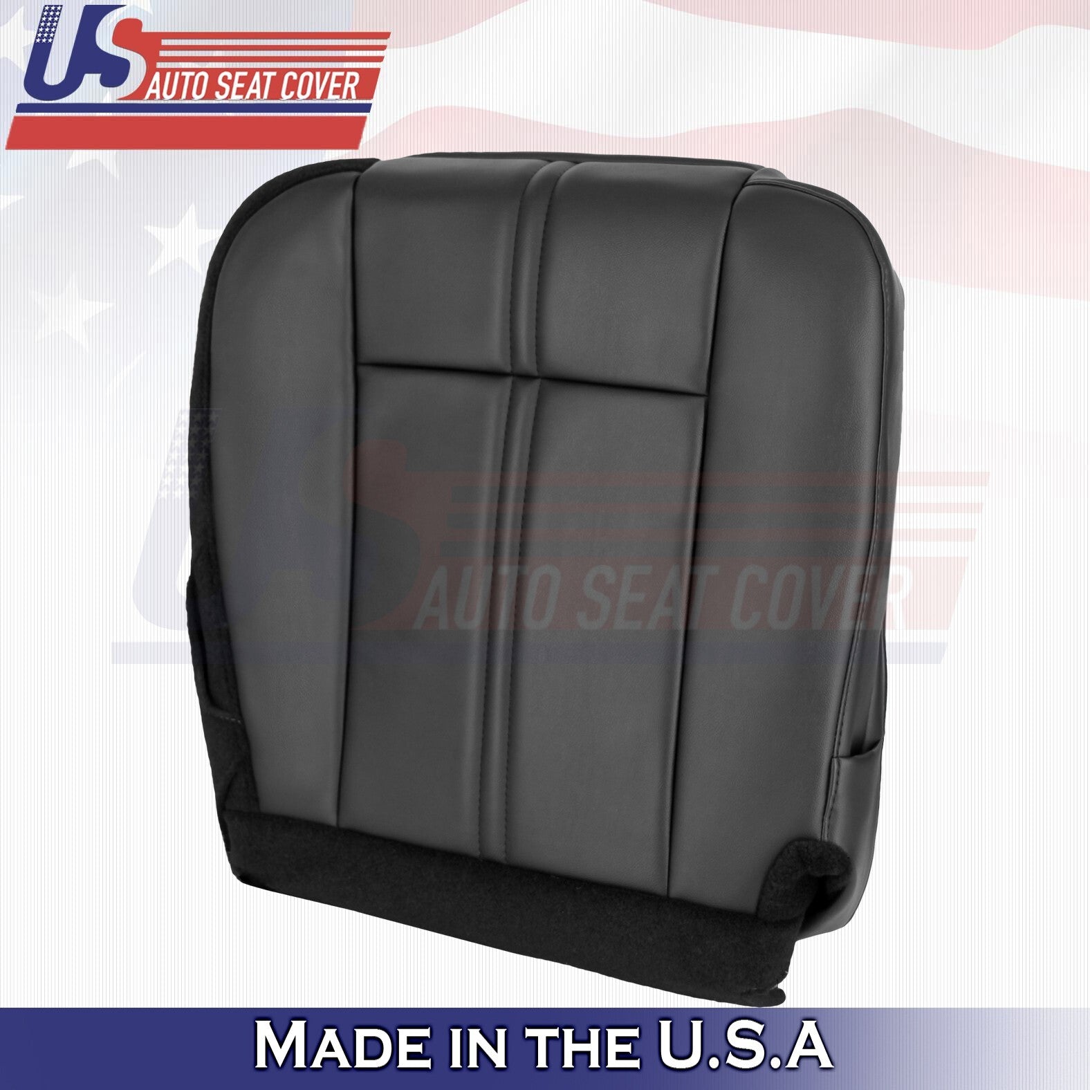 1997 to 2006 Fits Jeep Wrangler Driver & Passenger Bottoms Leather Cover Black
