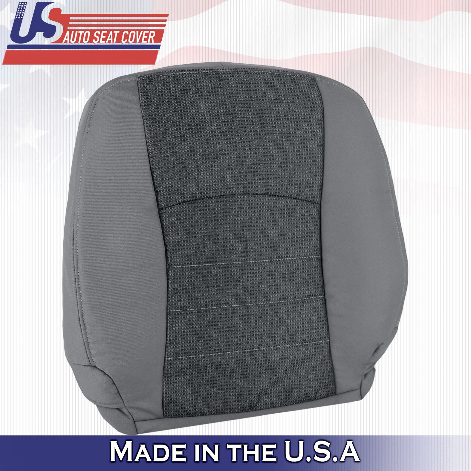 2017 2018 For Dodge Ram 5500 SLT Passenger Top & Bottom Cloth Seat Covers Gray