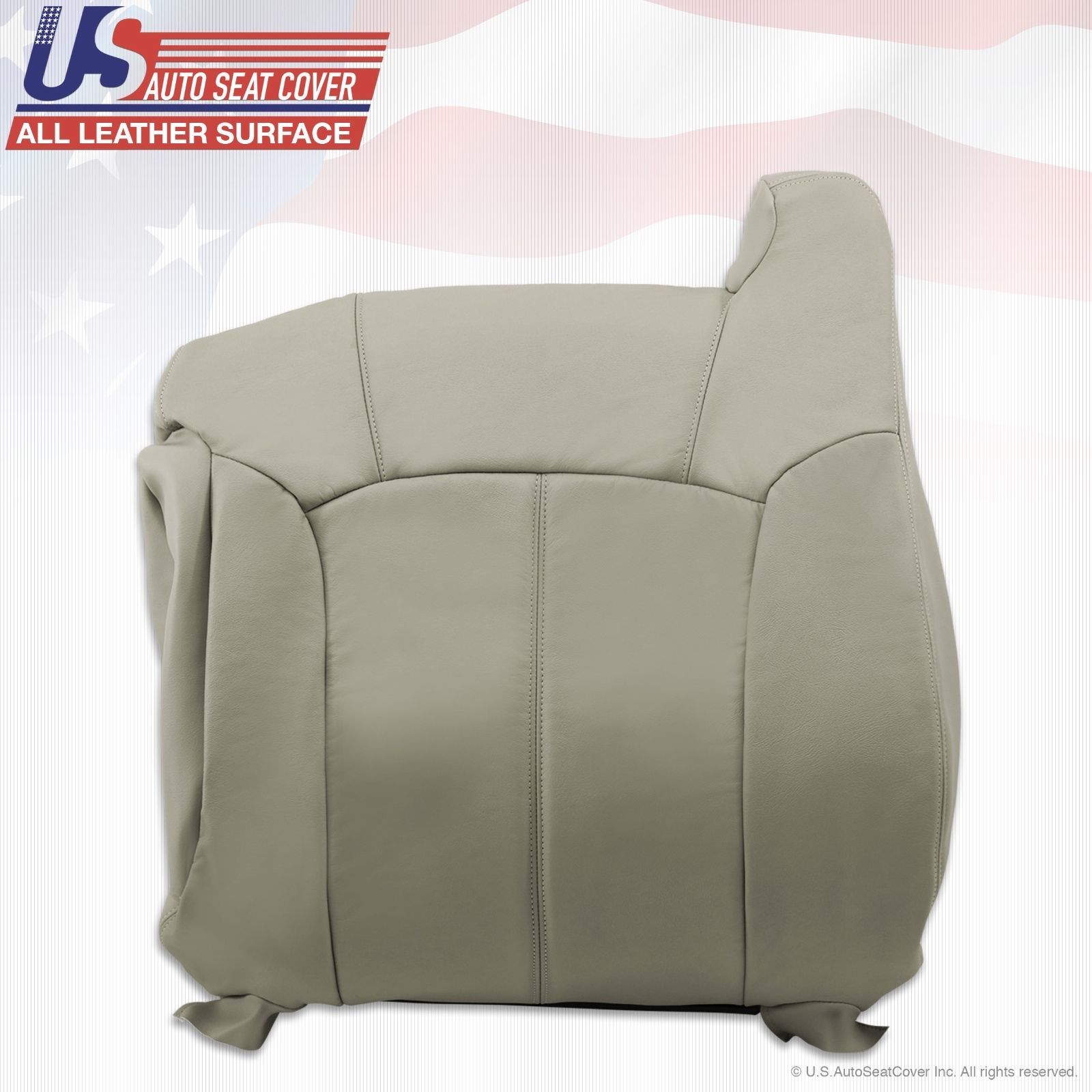 1999 2000 2001 2002 GMC Sierra front Bottoms and Tops Leather Seat Covers Gray