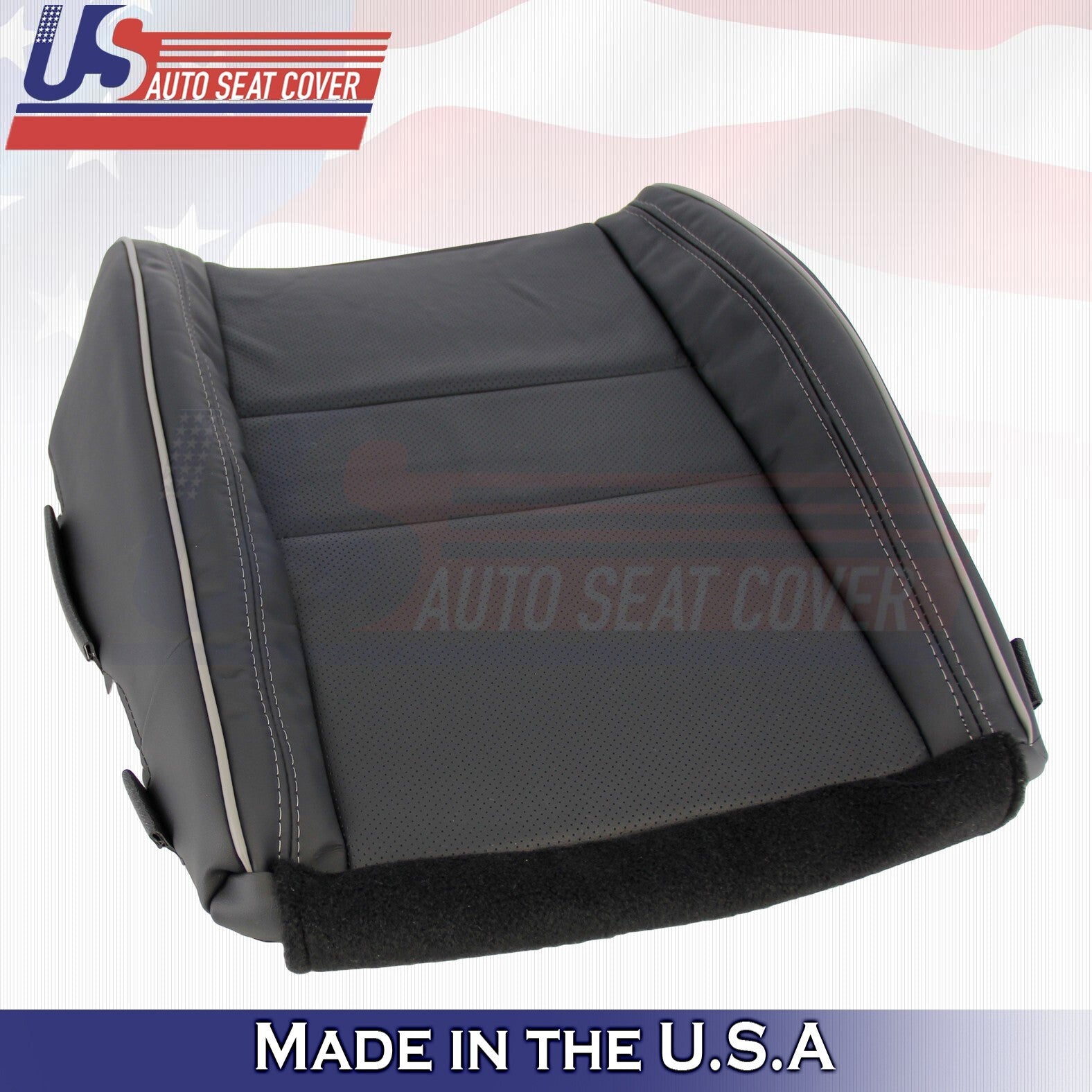 2011-2014 For Jeep Grand Cherokee Overland Left-Right Bottom Leather Cover Black