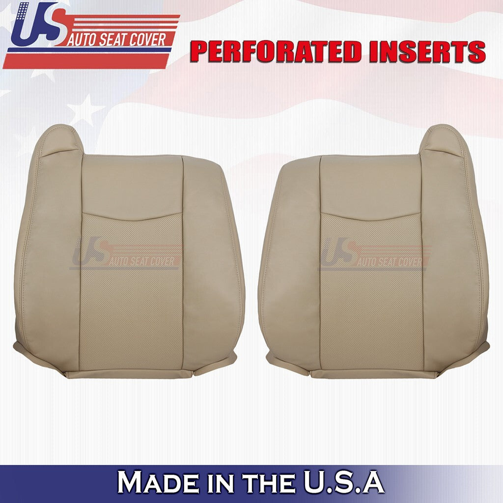 2004 - 2009 For Cadillac SRX Driver & Passenger upper Leather Cover Cashmere Tan