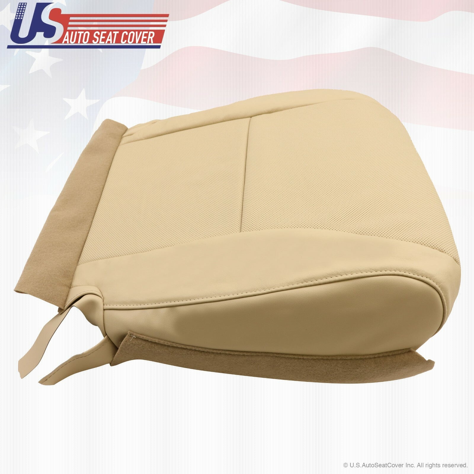 Driver & Passenger Front Set Leather Covers Tan 2010 to 2015 Fits Lexus RX350