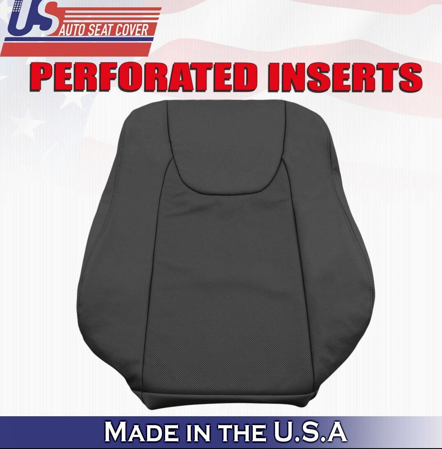 2012 For Lexus RX350 RX450H Passenger Top & Bottom Perf Leather Seat Covers BLK