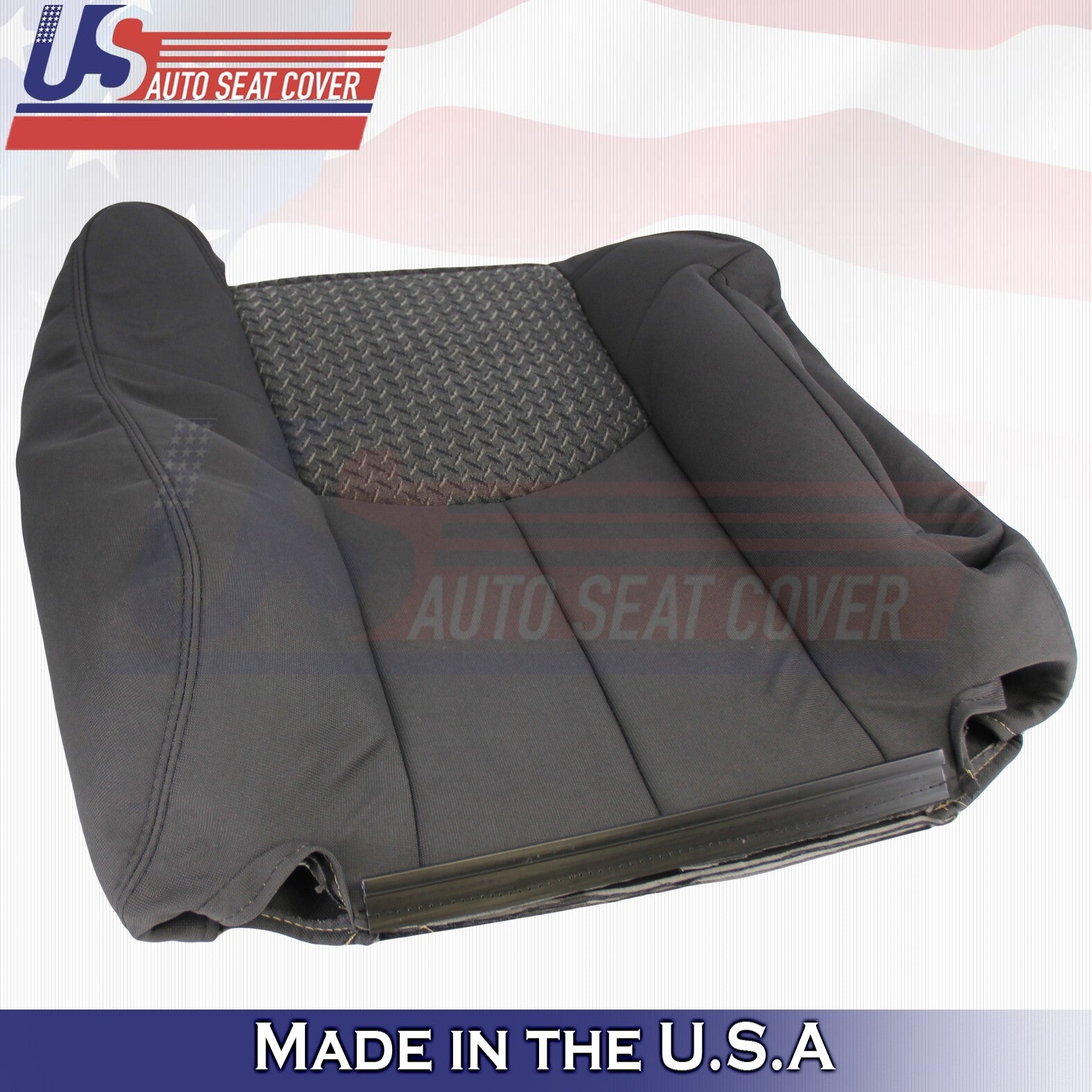2002 FOR Chevy Avalanche Passenger Bottom & Top Cloth Seat Cover Dark Gray
