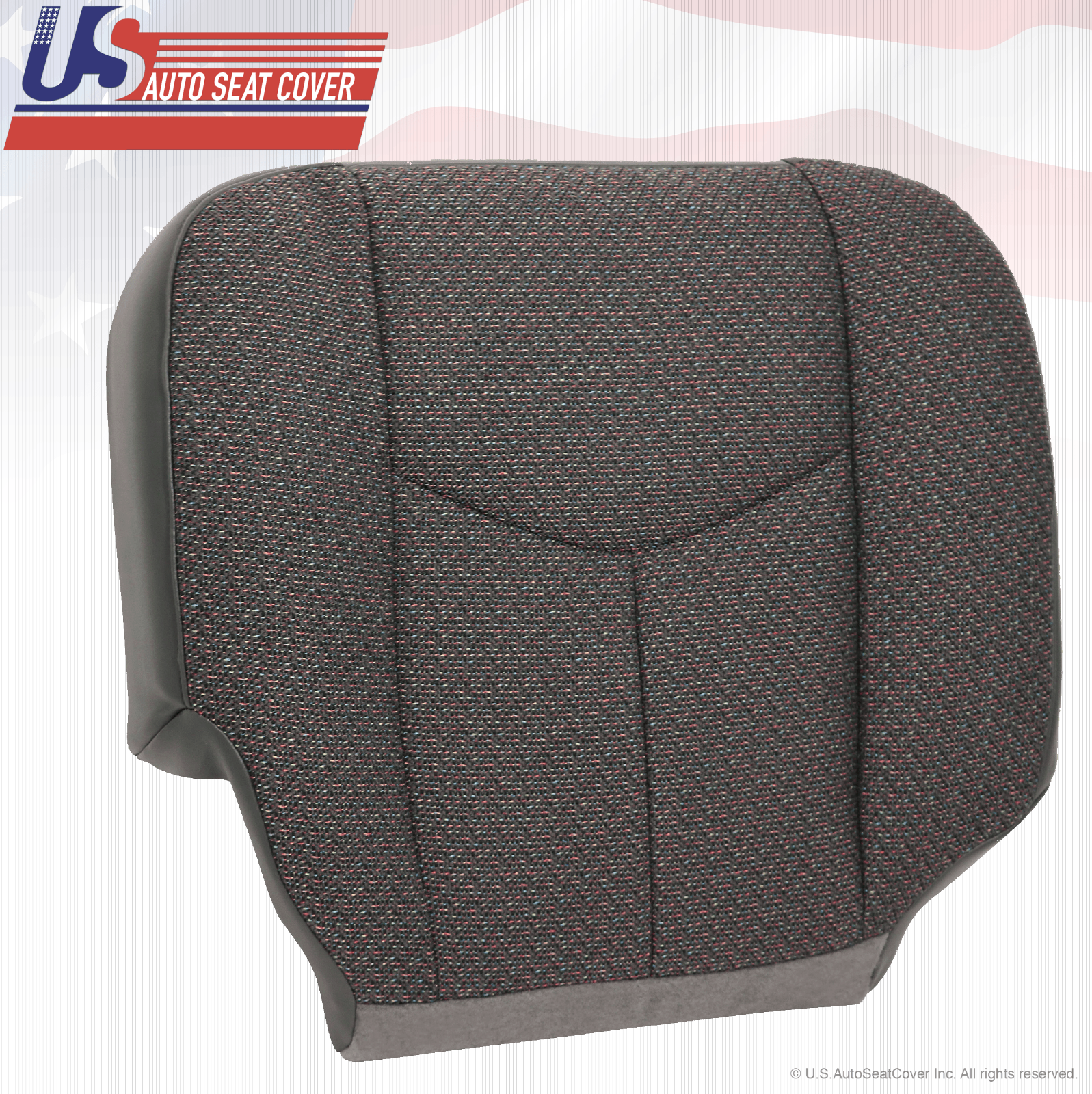 2003 to 2007 For GMC Sierra Driver & Passenger Bottom Cloth Seat Cover Dark Gray